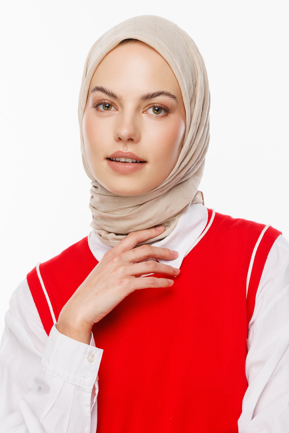 Bambu Jakar Eşarp - Taş Rengi