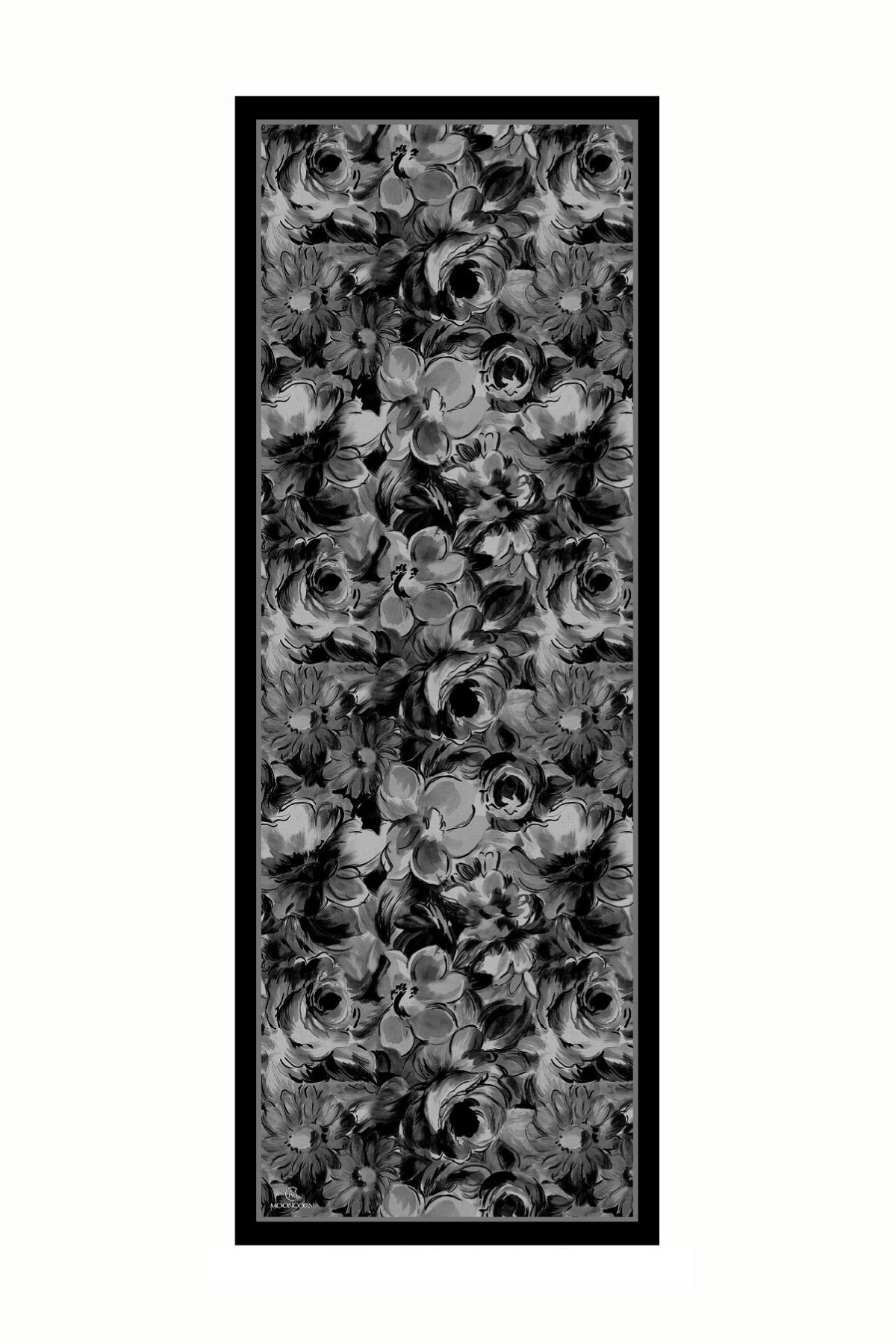 Patterned Cotton Shawl - Black