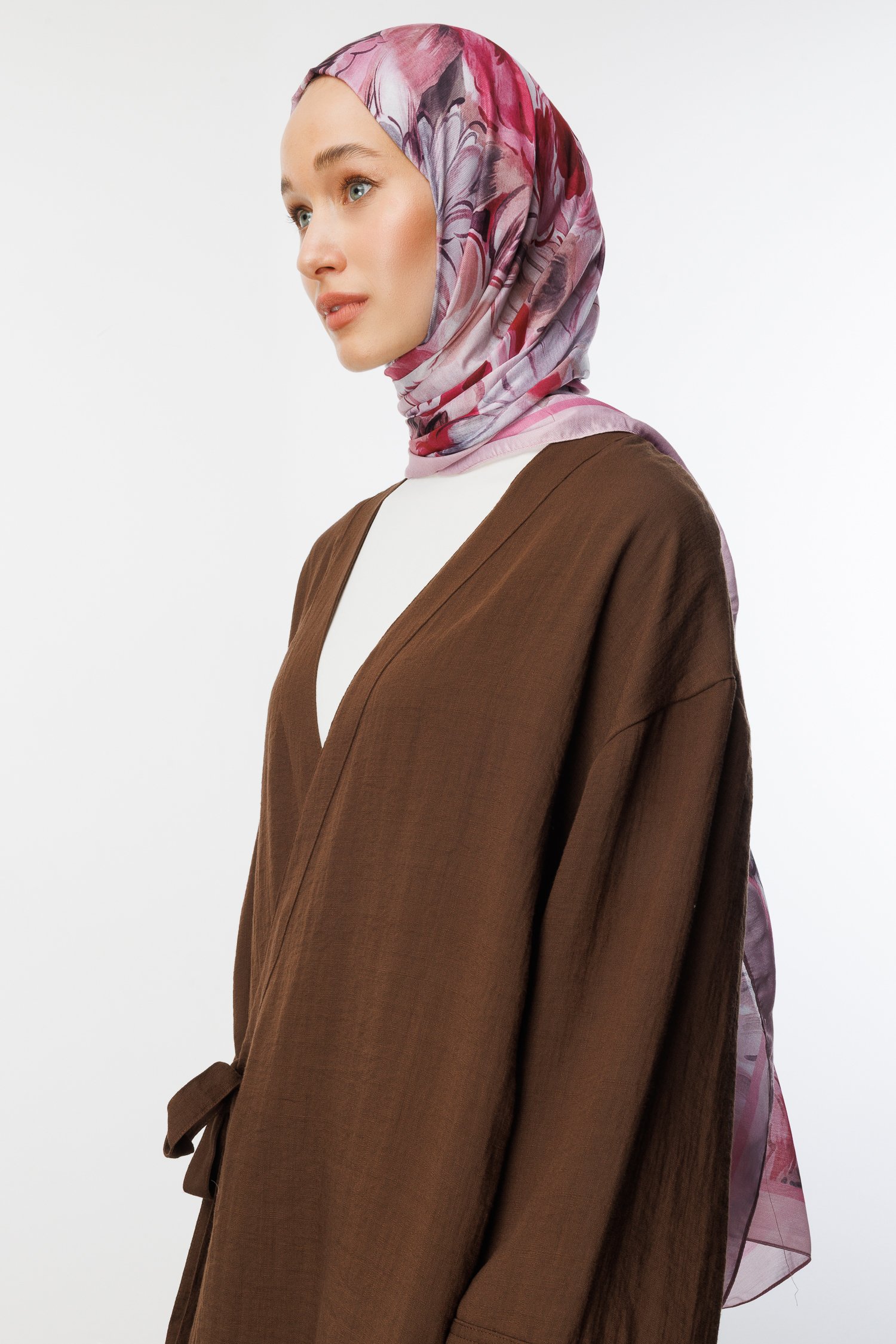 Patterned Cotton Shawl - Pink