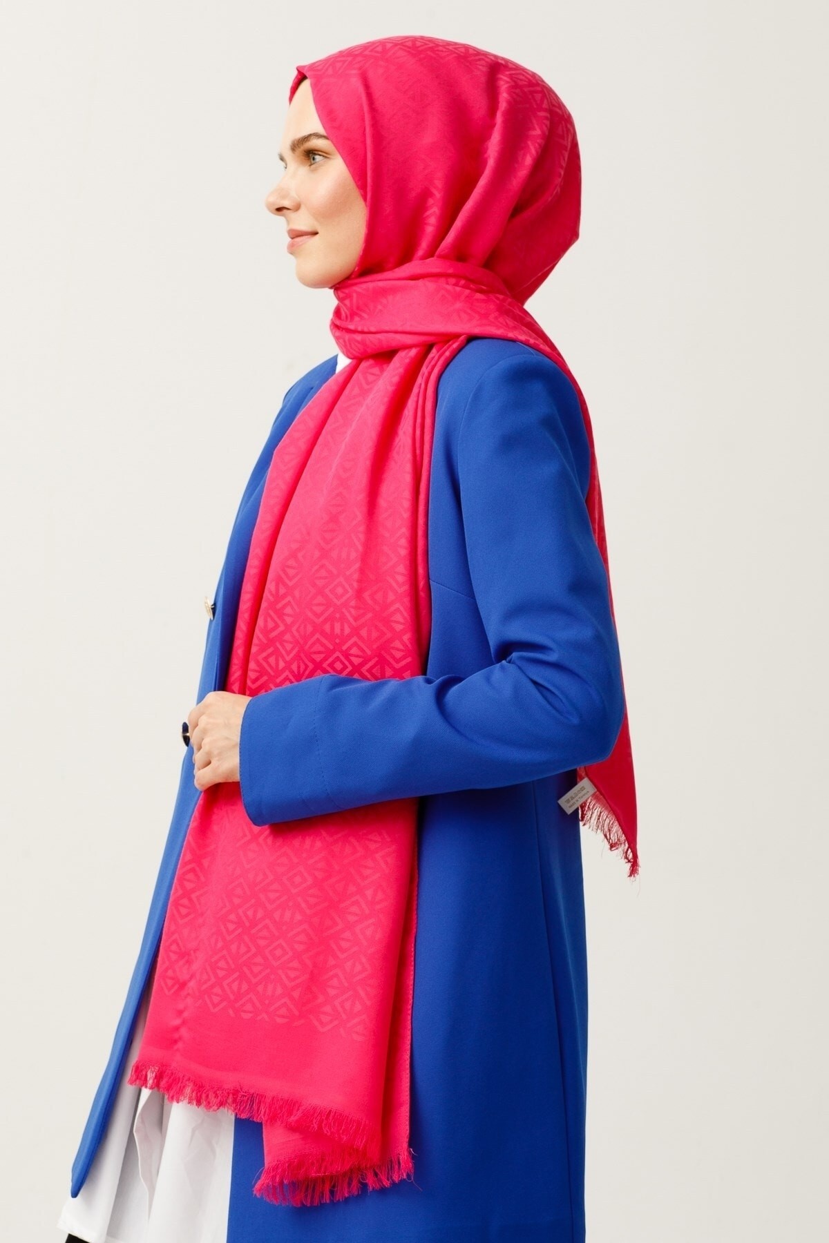 Gemustertes Baumwolle Jacquard Hijab