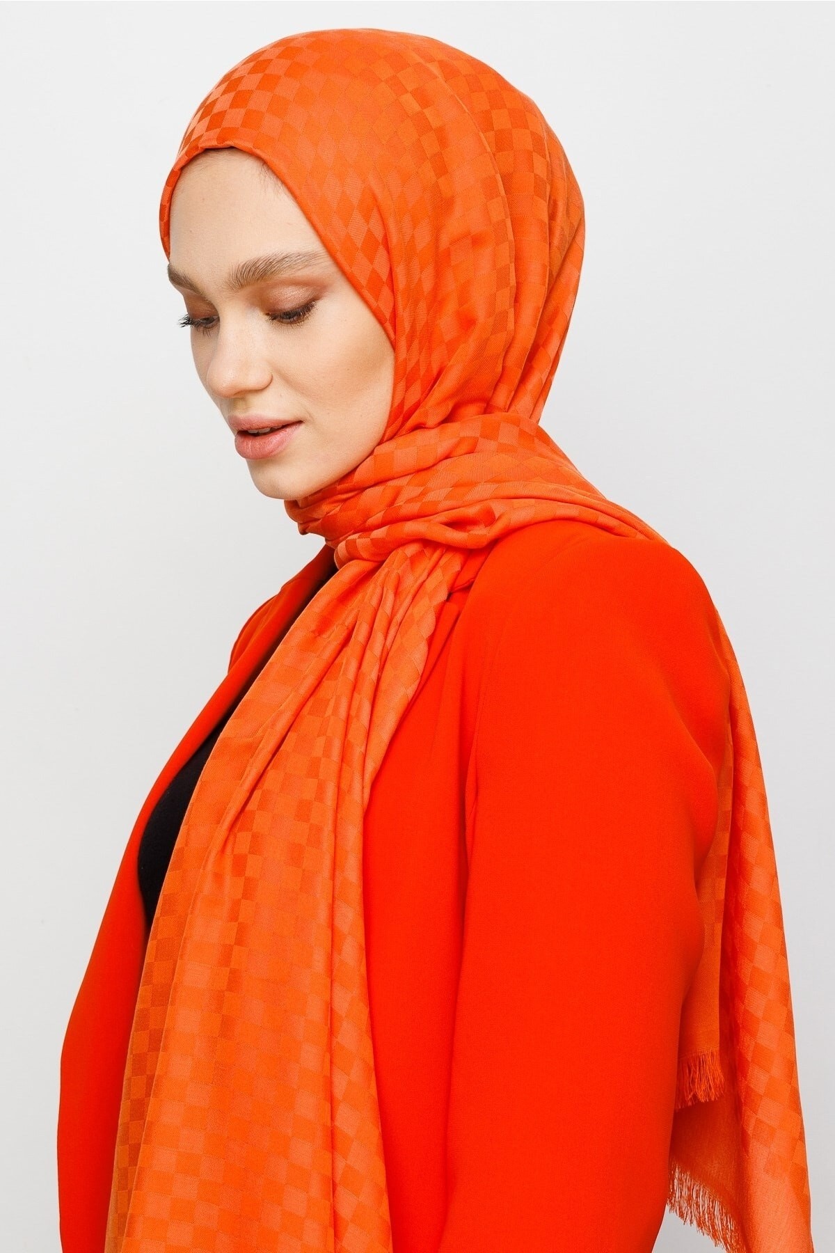 Gemustertes Baumwolle Jacquard Hijab