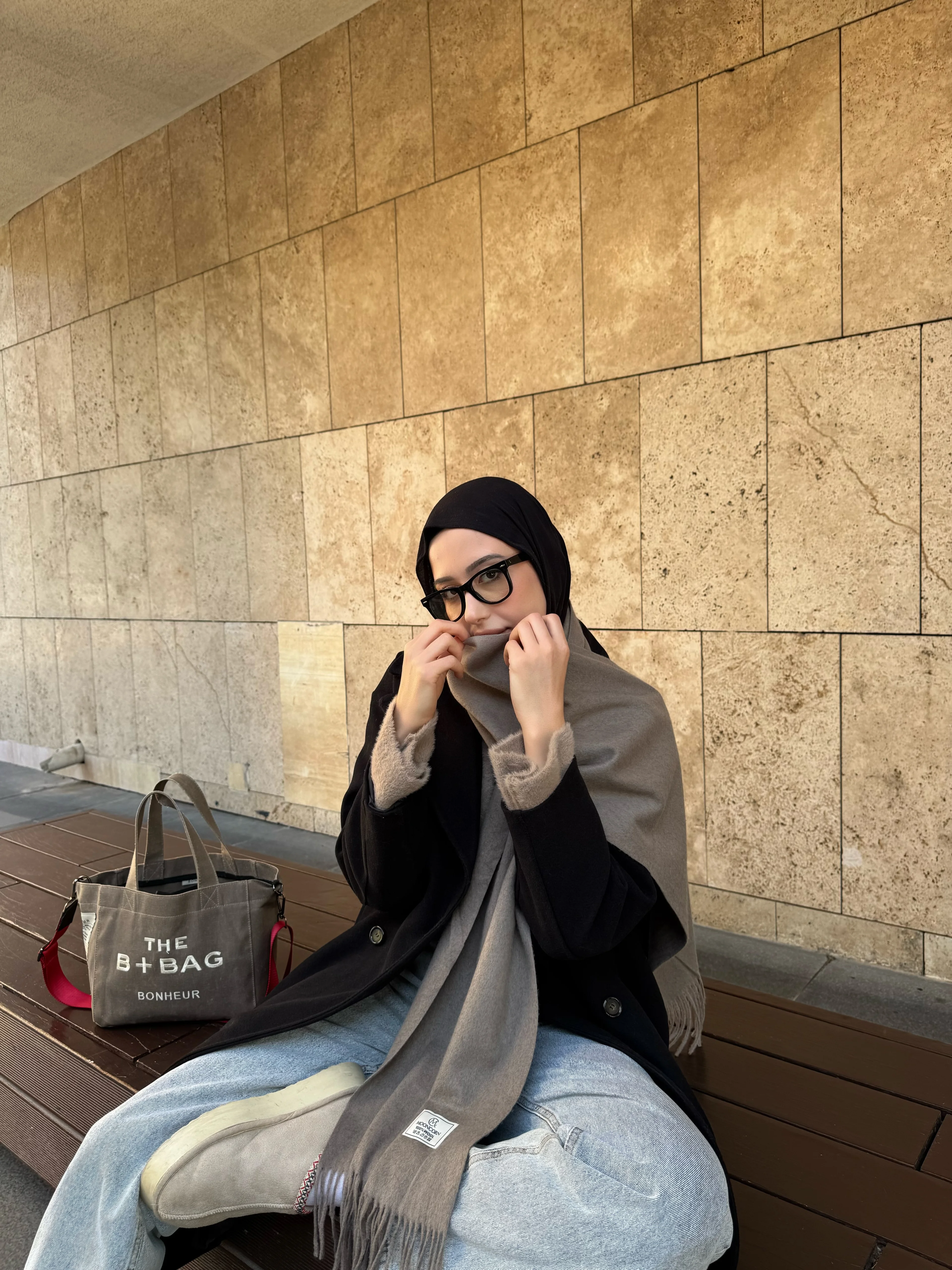 Wool Muffler - Latte