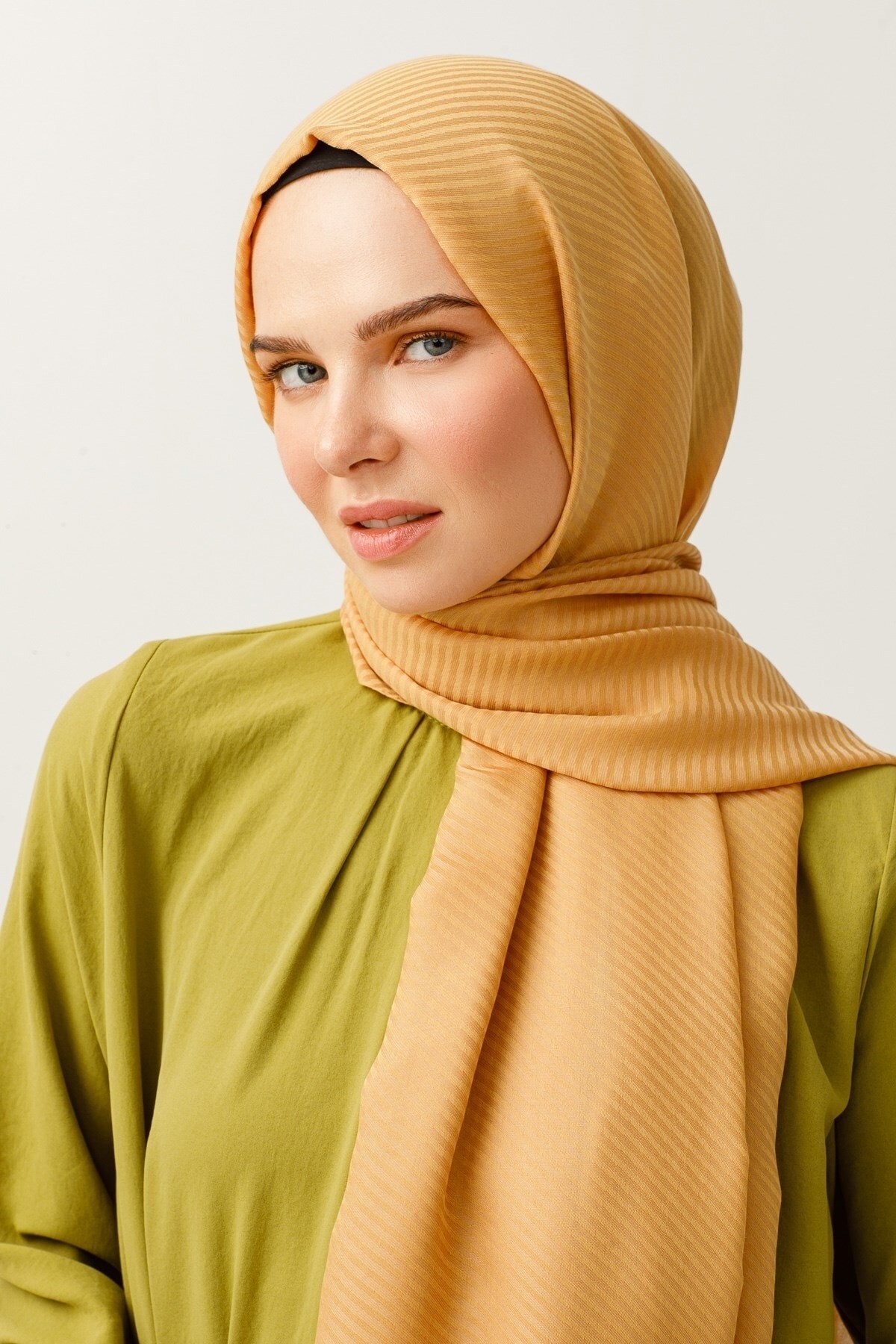 Striped Pattern Cotton Jacquard Hijab