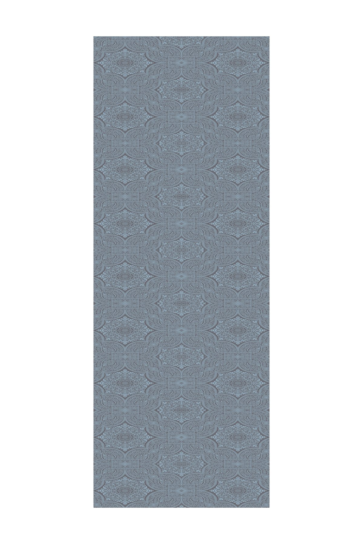 Shline Line Viscose Shawl - Dark Gray-Light Blue