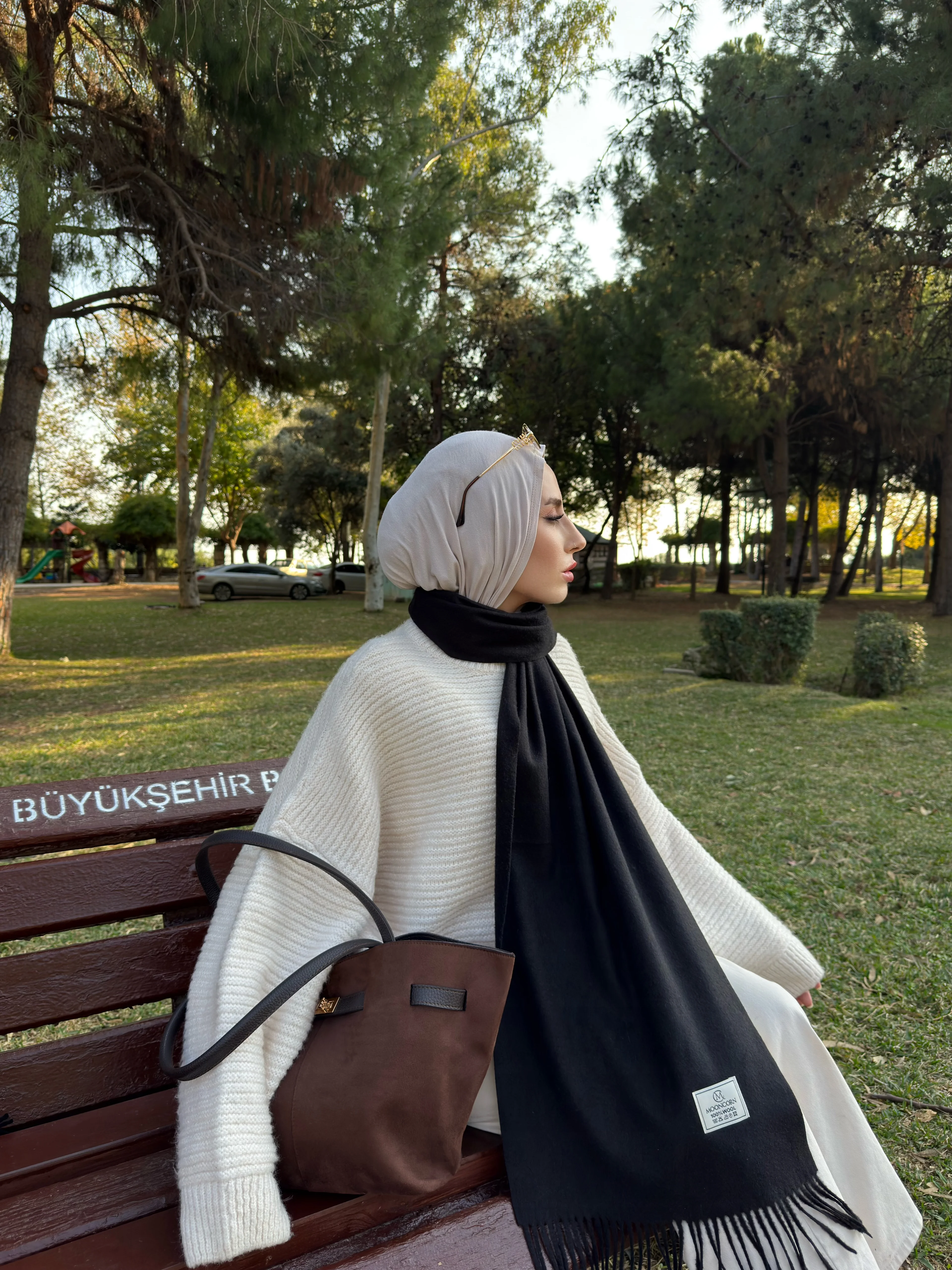 Wool Muffler - Black