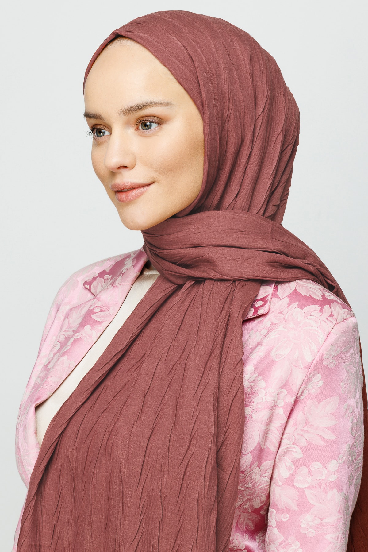 Pleated Bamboo Shawl - Onion Peel