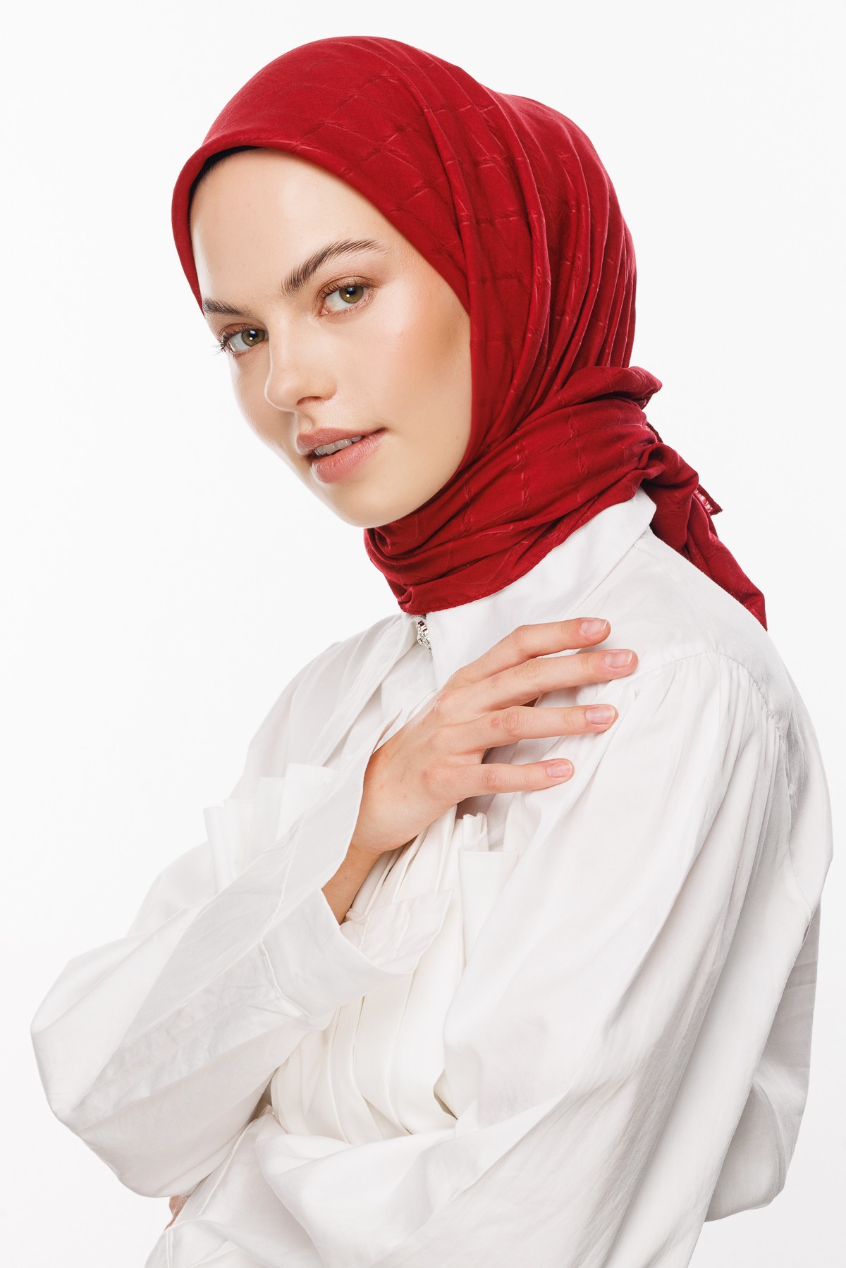Bambu Jakar Eşarp - Bordo