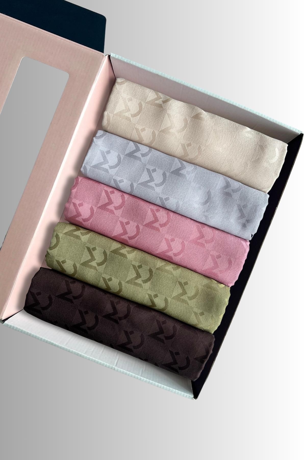 Gemustertes Jacquard Hijab ( Color Box )