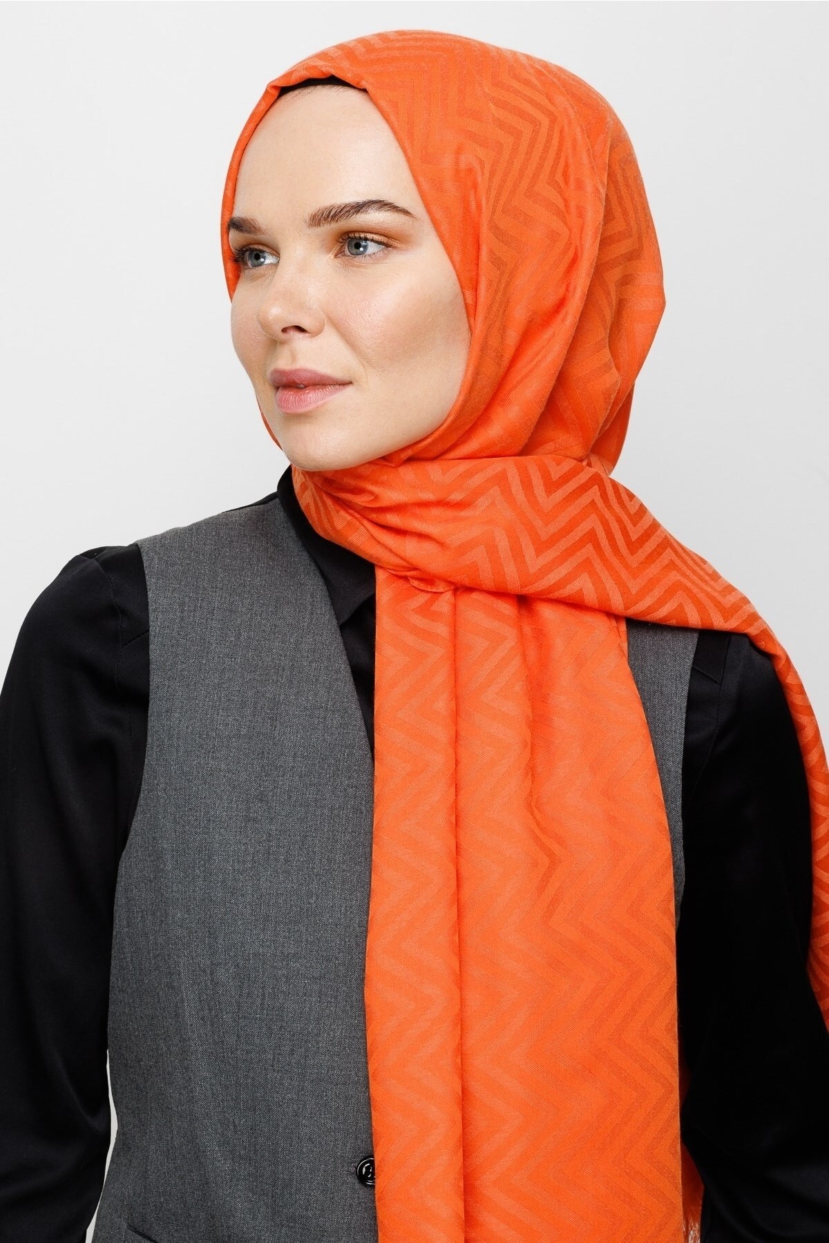 Gemustertes Baumwolle Jacquard Hijab