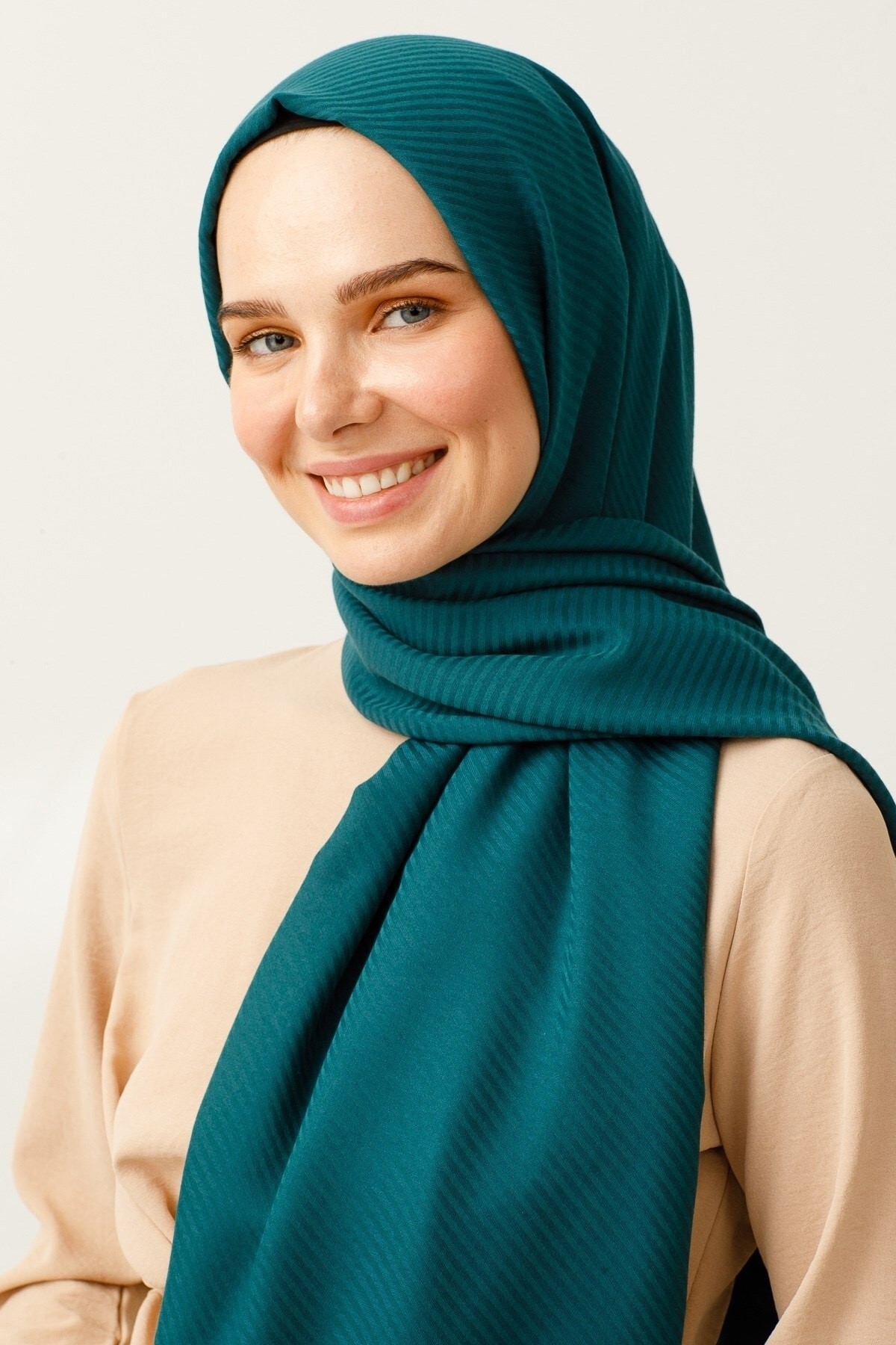 Striped Pattern Cotton Jacquard Hijab