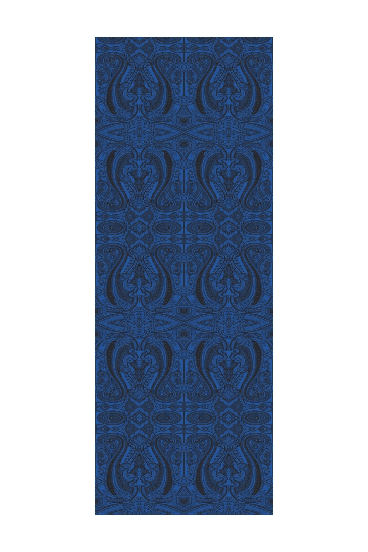 Liva Pattern Shine Line Shawl - Black-Indigo
