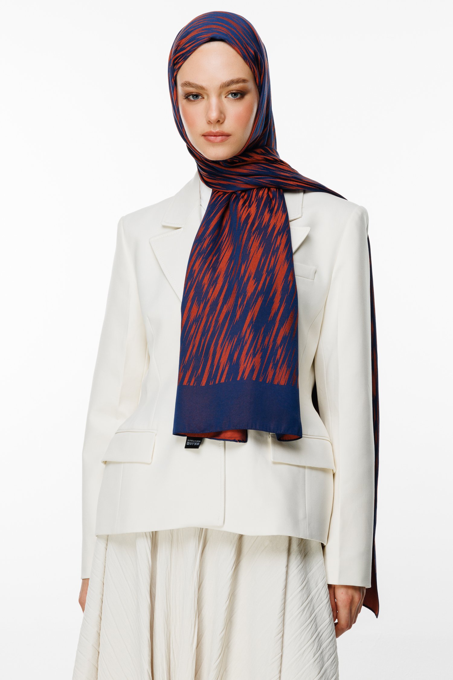 Marrakech Double Sided Shawl - Navy Blue-Onion Skin
