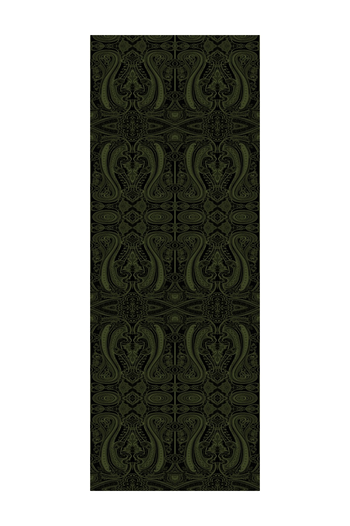 Liva Pattern Shine Line Shawl - Black-Khaki