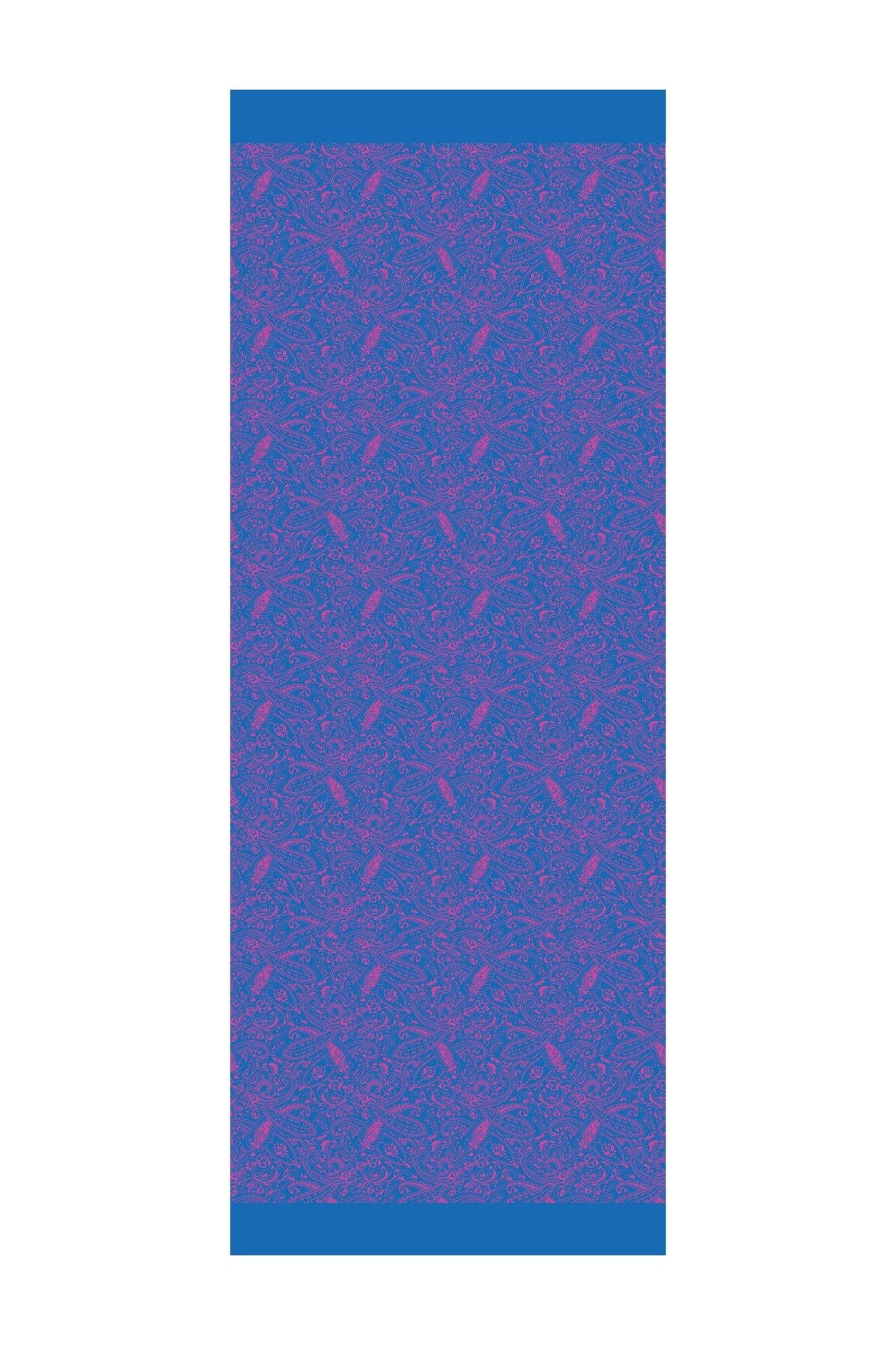 Marrakech Double Sided Shawl - Petrol Blue-Fuchsia
