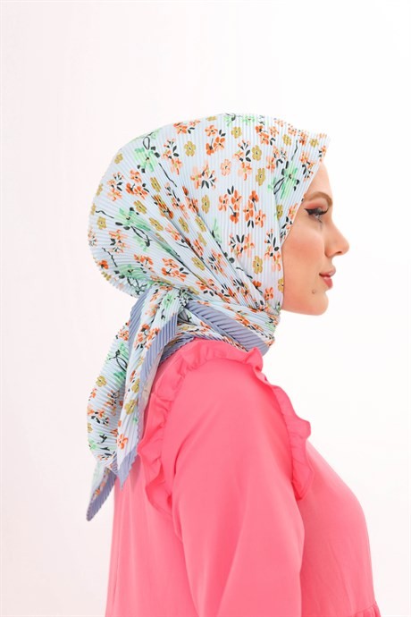 Jardin Pattern Pleated Scarf