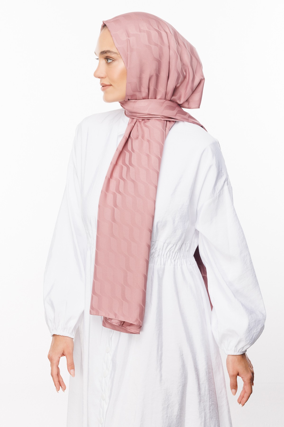 Wave Pattern Silky Jacquard Hijab