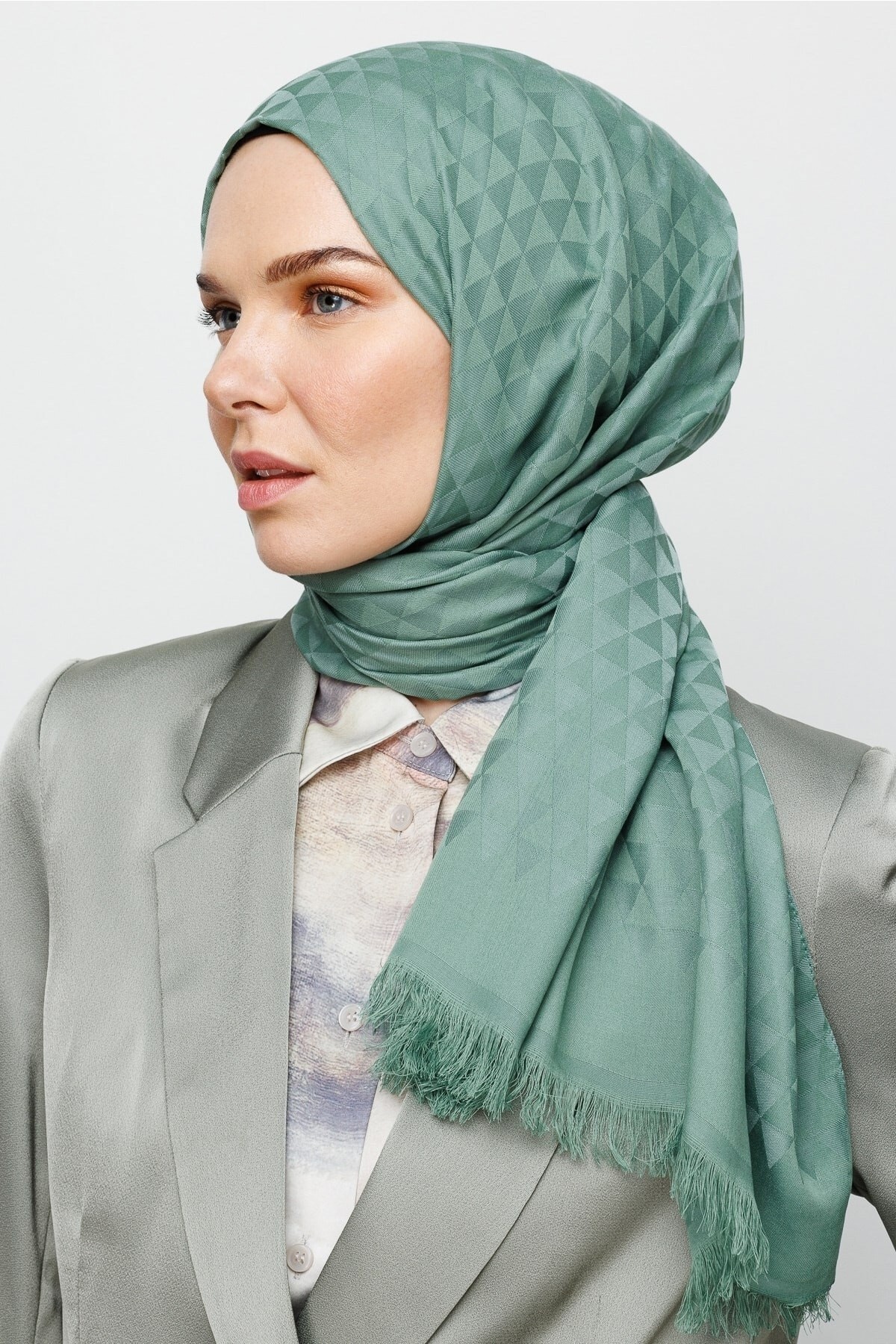 Prism Pattern Cotton Jacquard Hijab