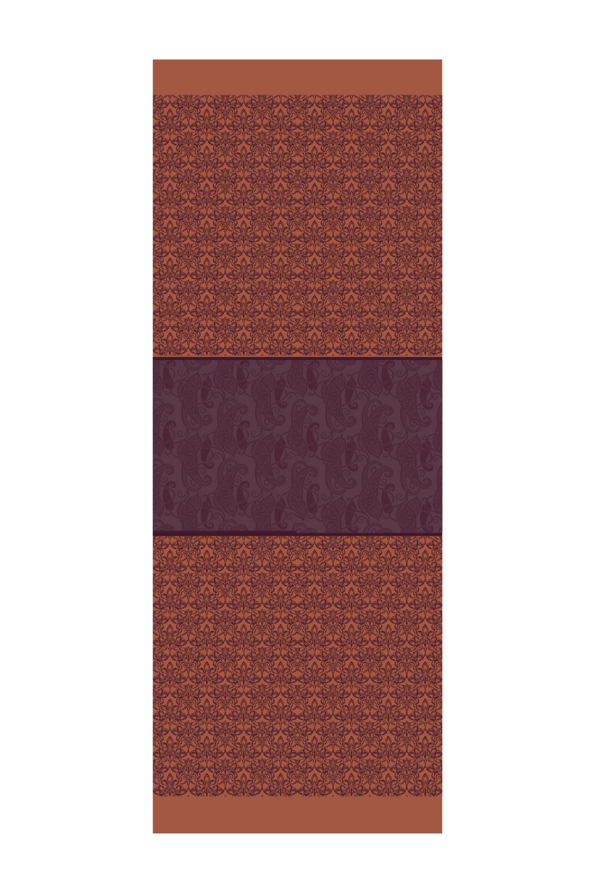Nora Pattern Double-Sided Shawl - Purple-Orange