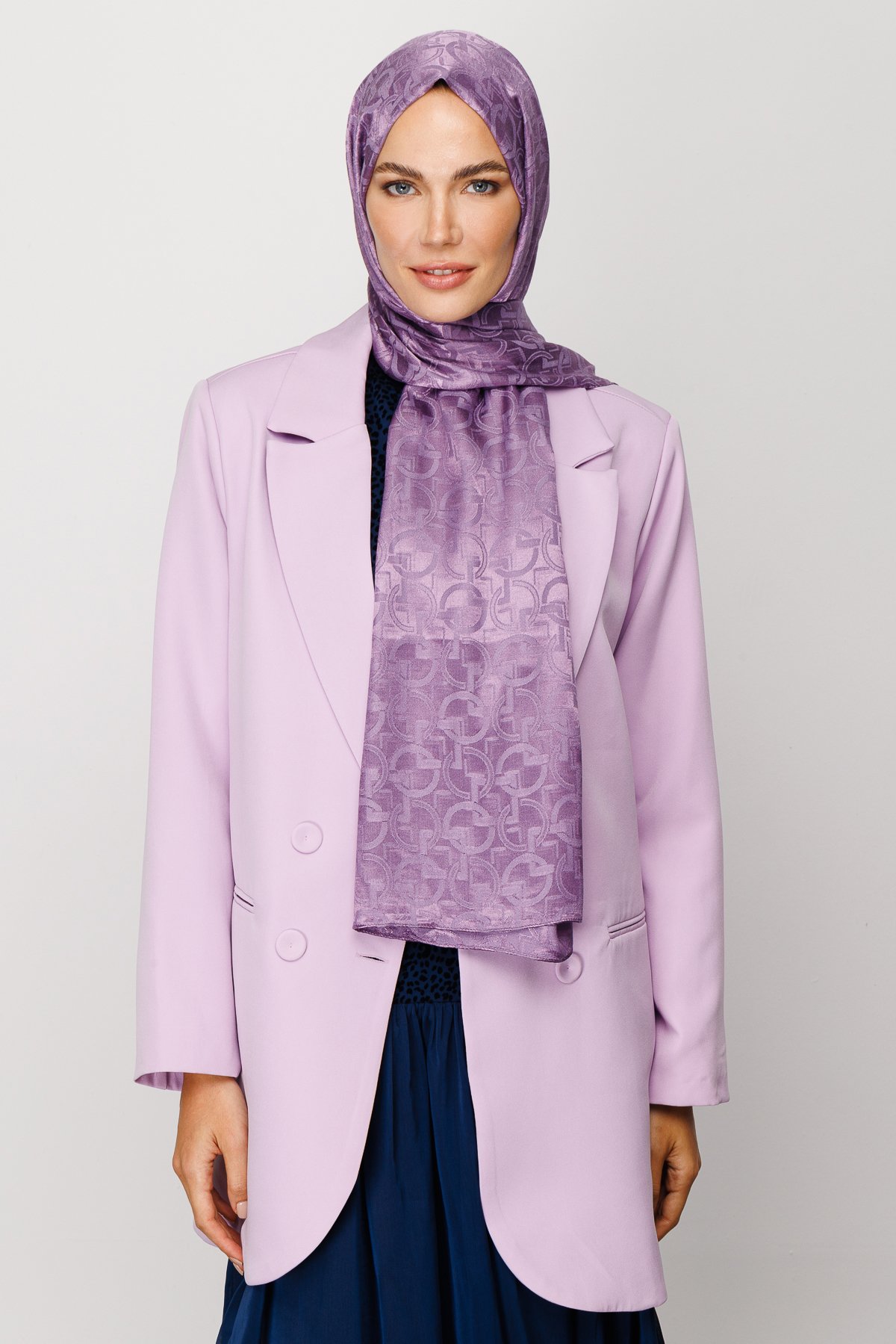 Gemustertes Glänzendes Jacquard Hijab