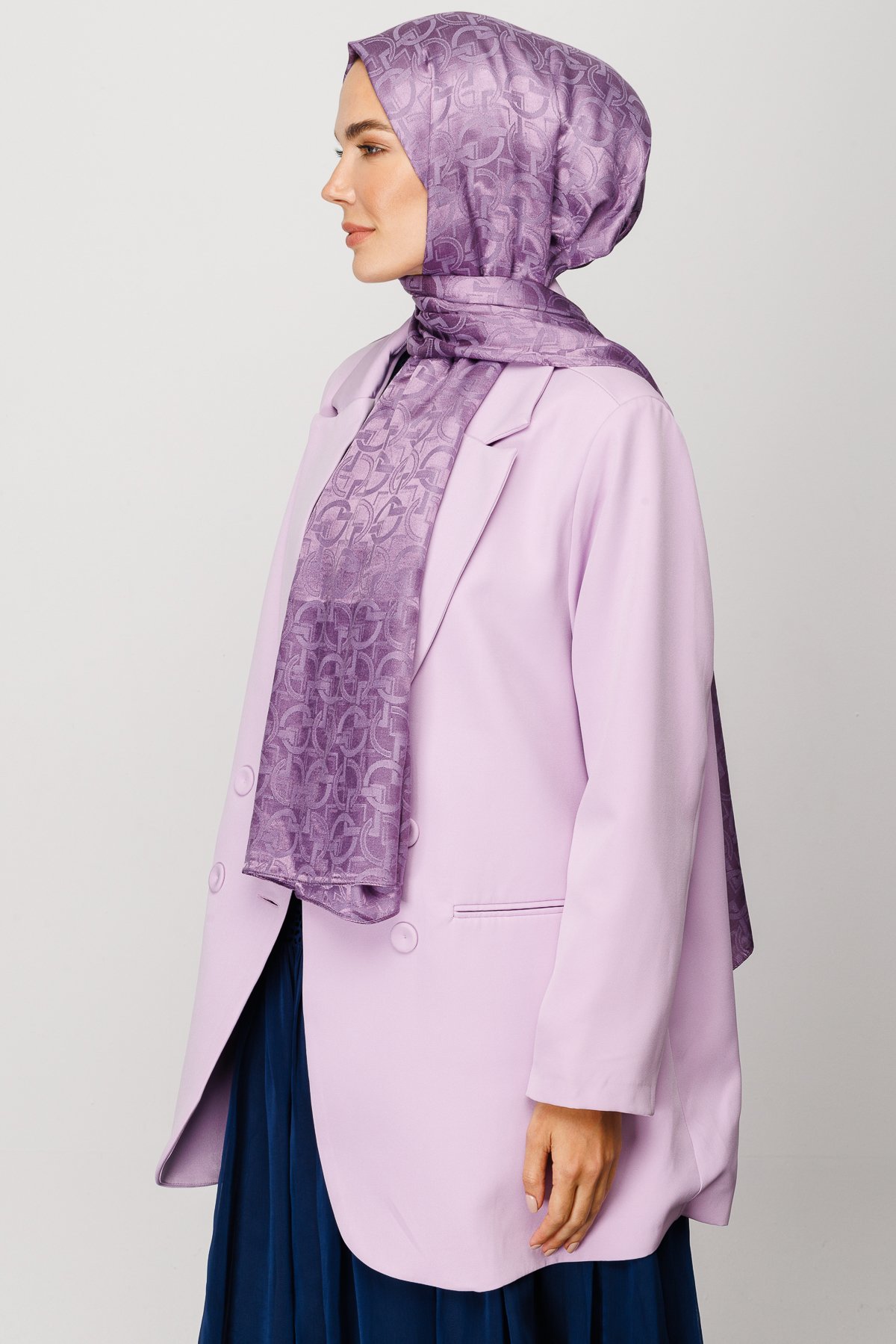 Gemustertes Glänzendes Jacquard Hijab