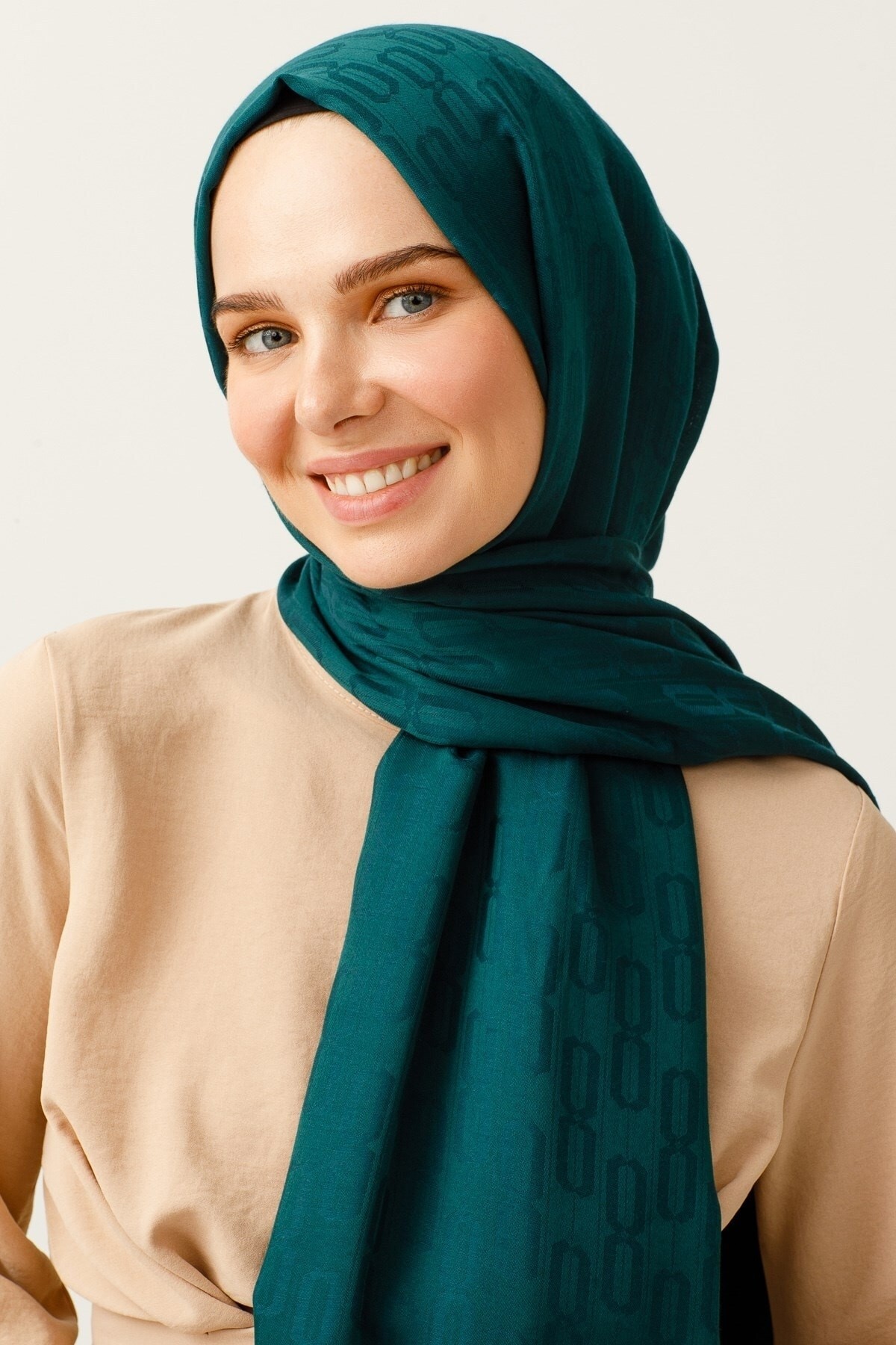 Gemustertes Baumwolle Jacquard Hijab