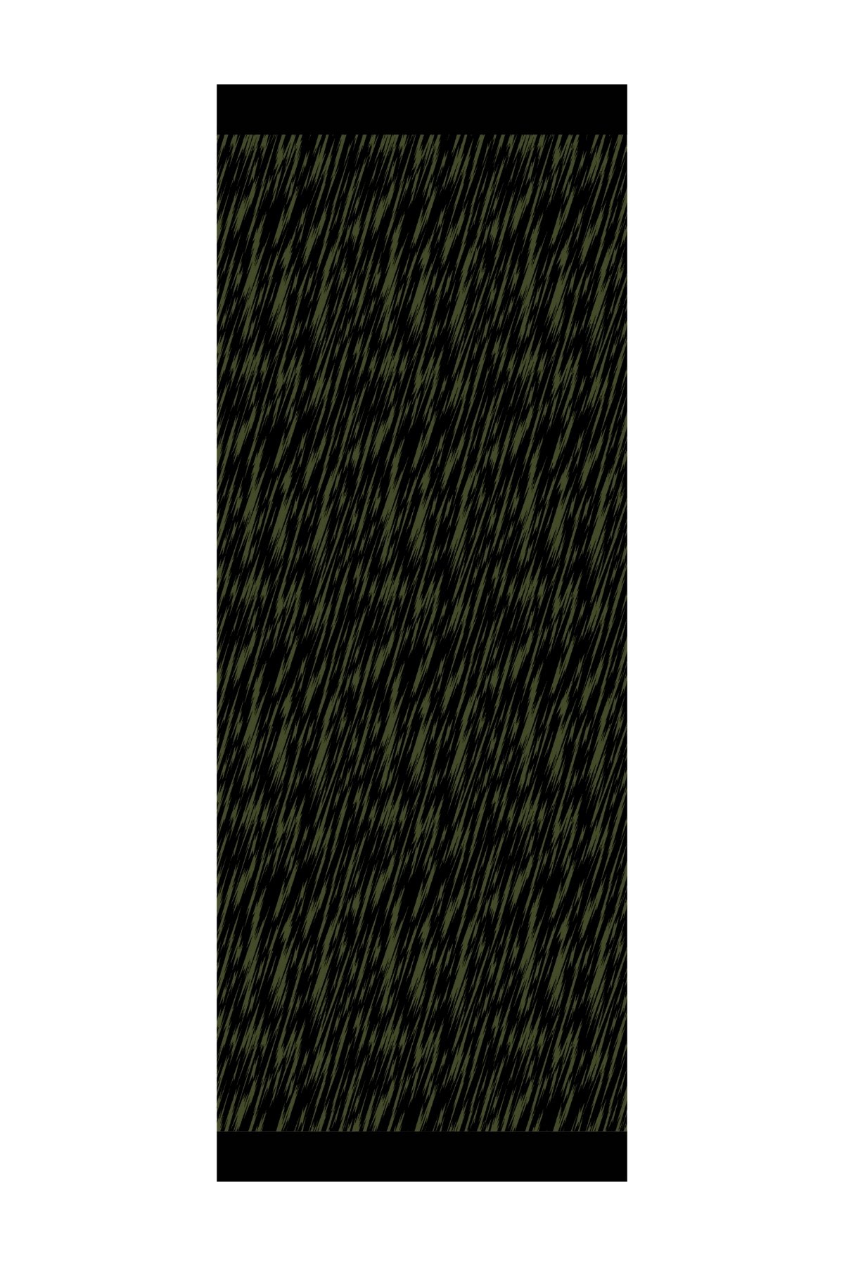 Marrakech Double Sided Shawl - Black-Khaki