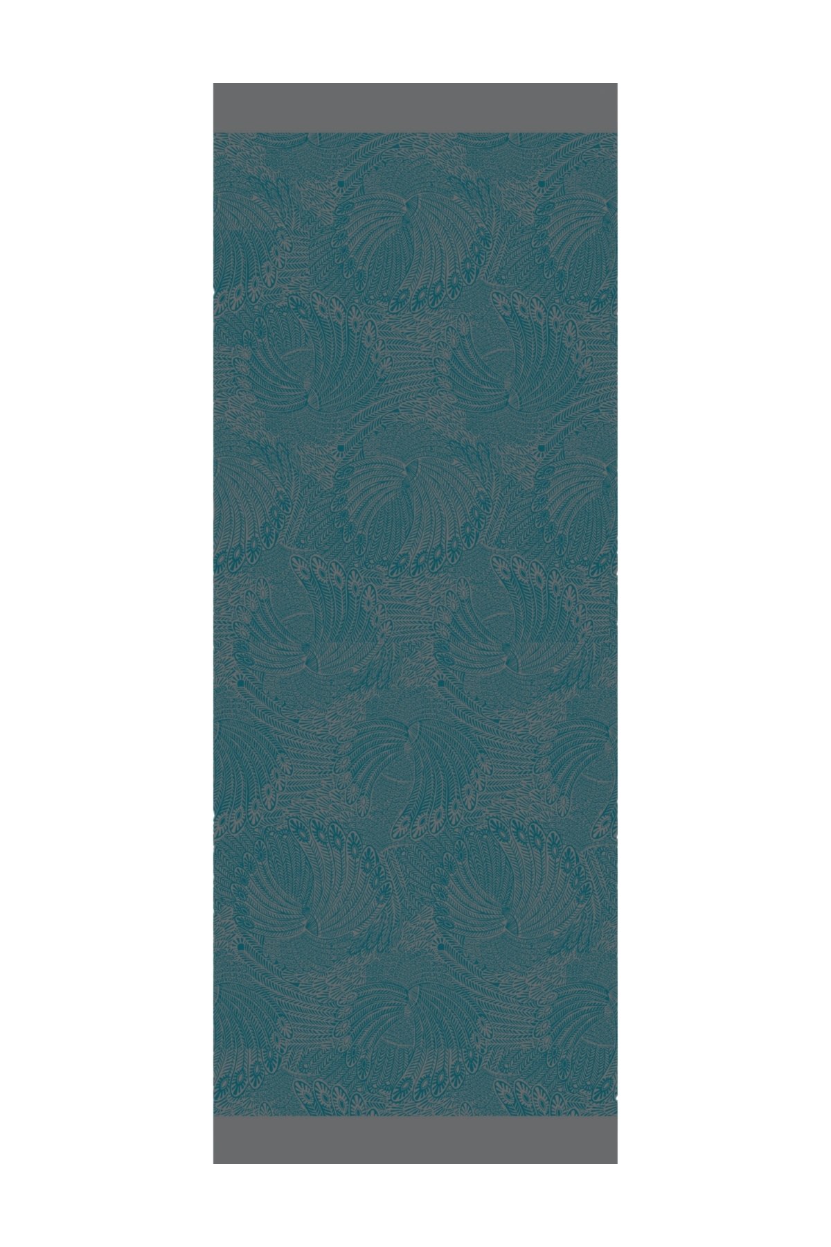 Mayra Pattern Double-Sided Shawl - Dark Gray-Emerald