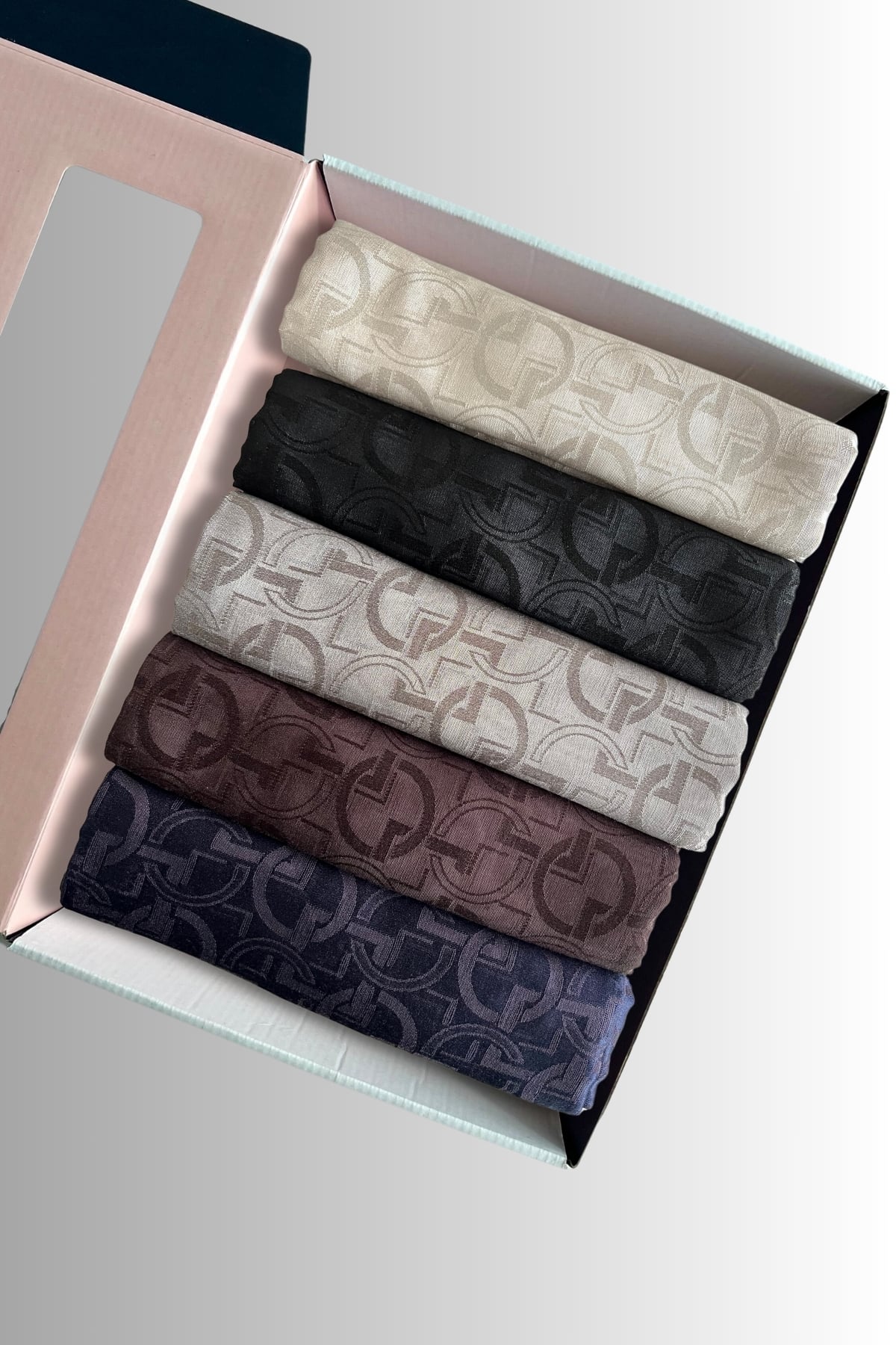 Parlak Jakar Şal - Longar Desen Color Box
