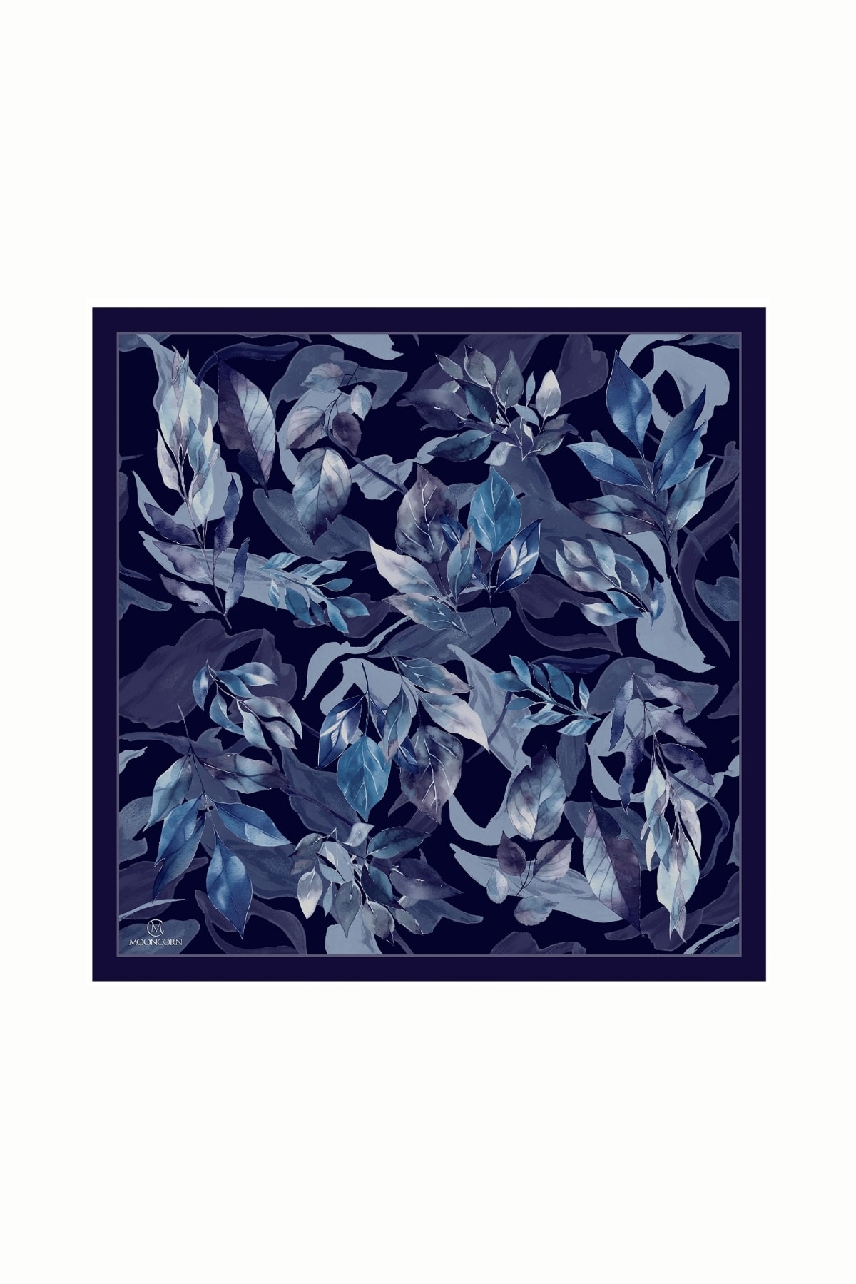 Lorya Pattern Cotton Scarf - Navyblue