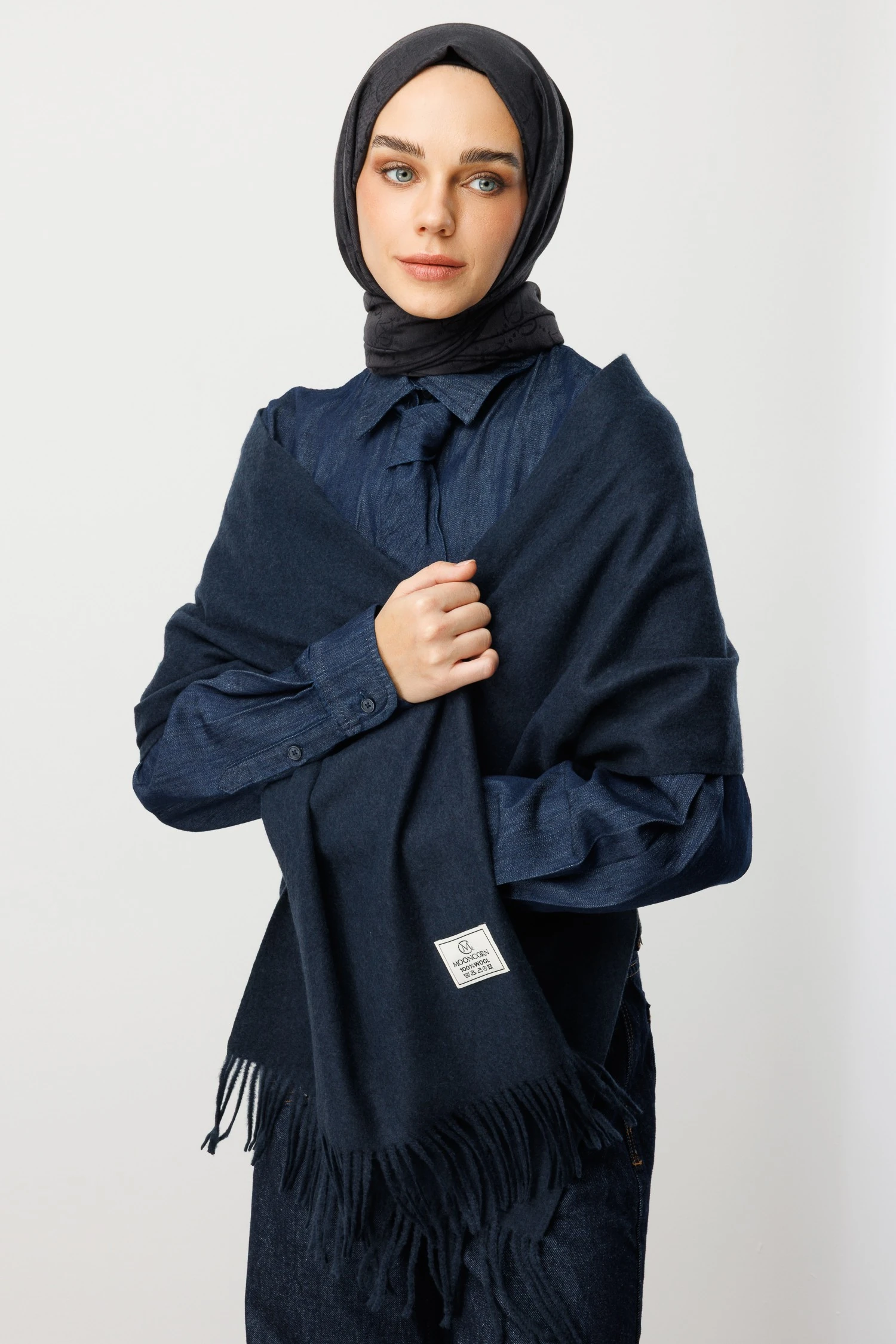 Yün Atkı - Lacivert