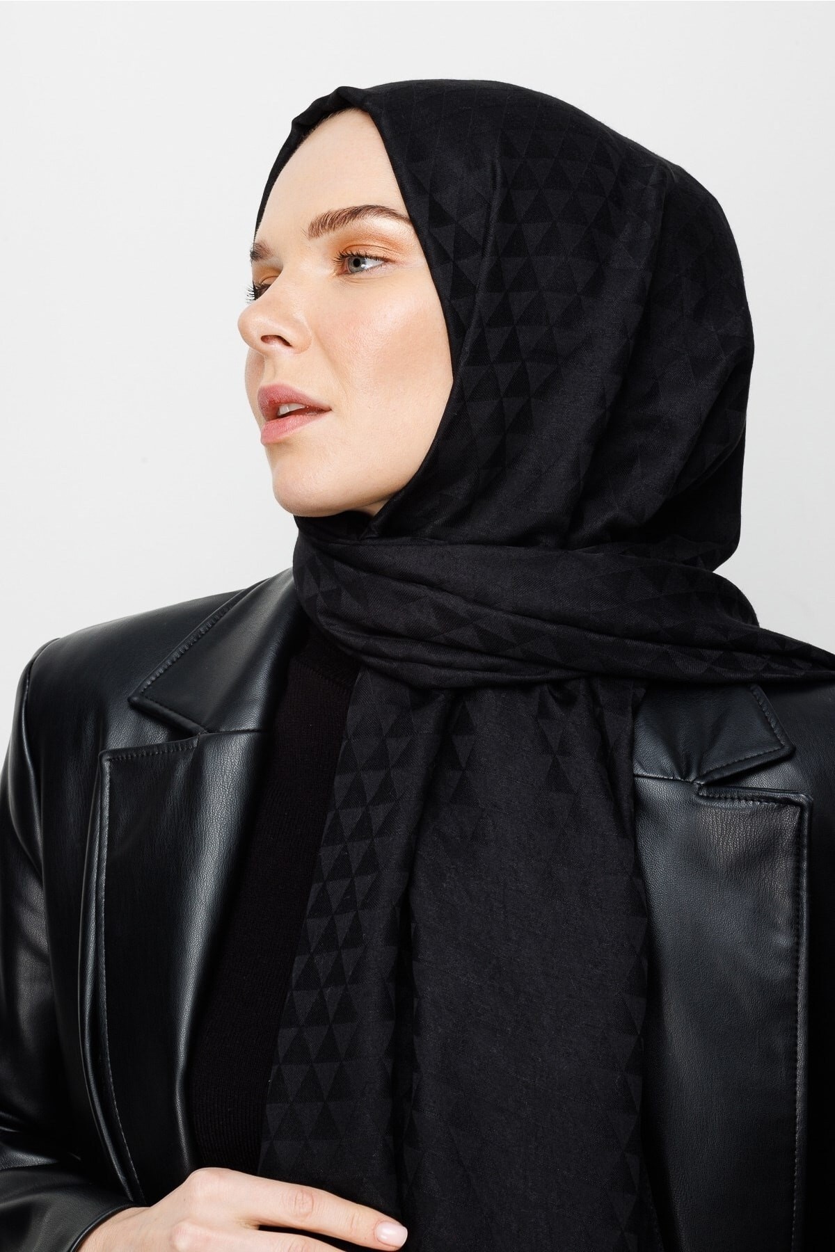 Gemustertes Baumwolle Jacquard Hijab