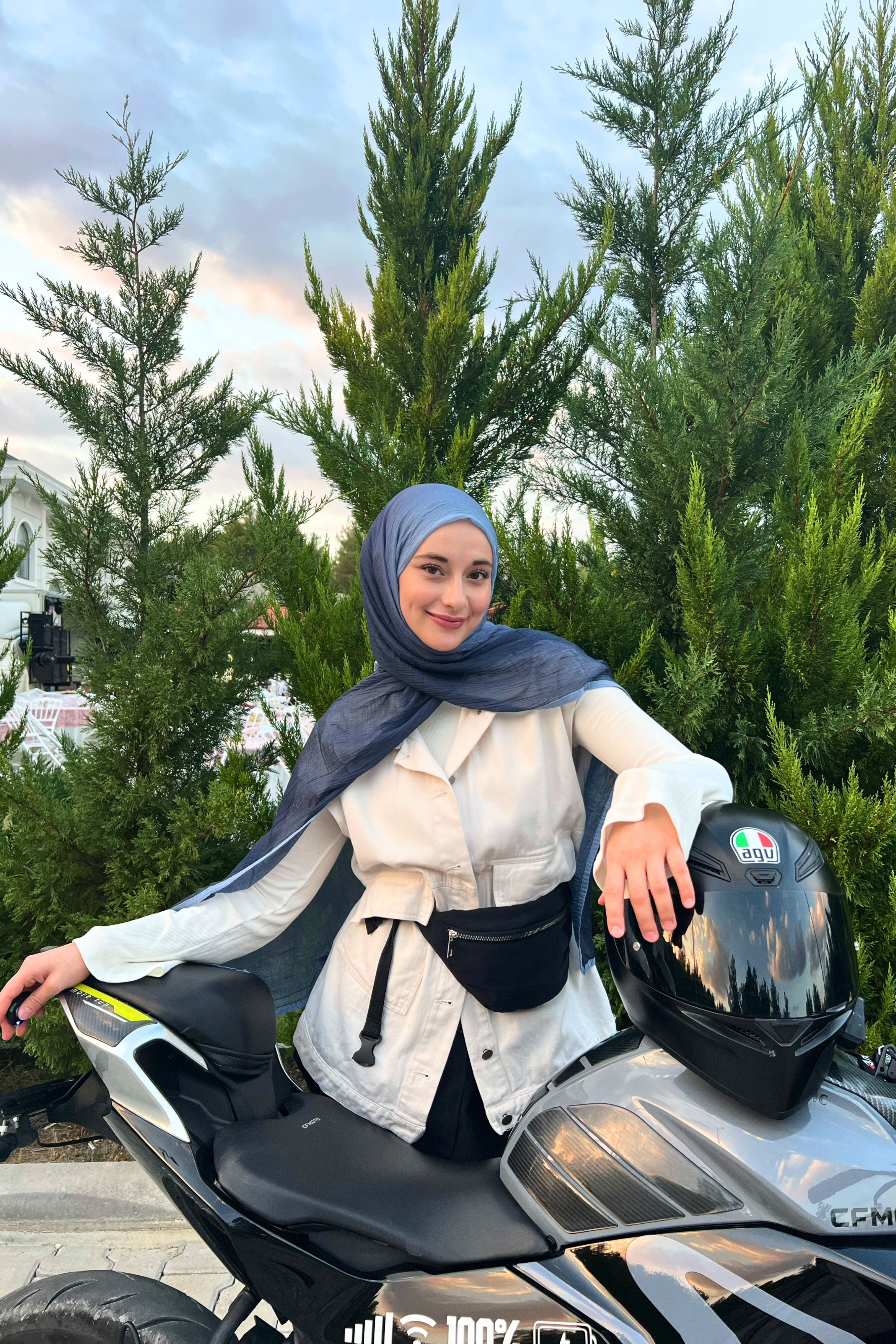 Degrade Müslin Şal - İndigo