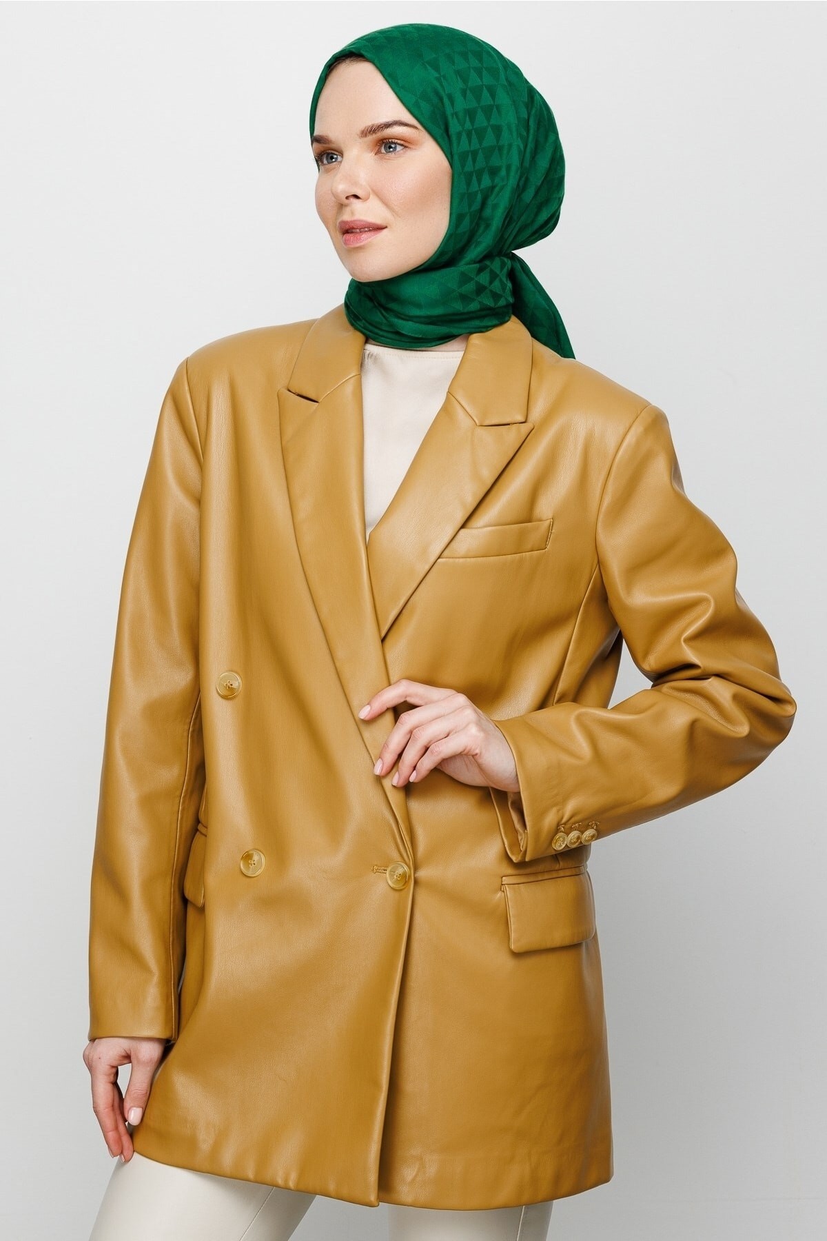 Gemustertes Baumwolle Jacquard Hijab