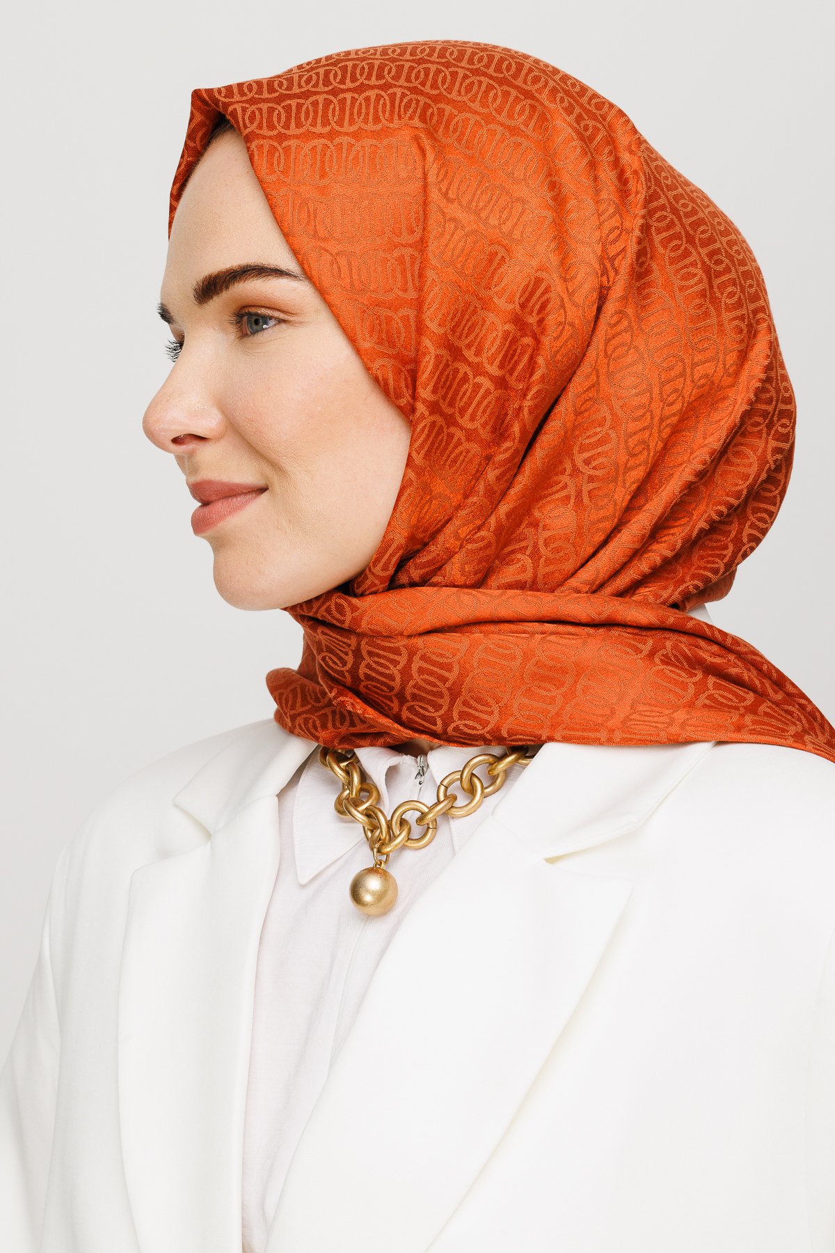 Gemustertes Glänzendes Jacquard Hijab