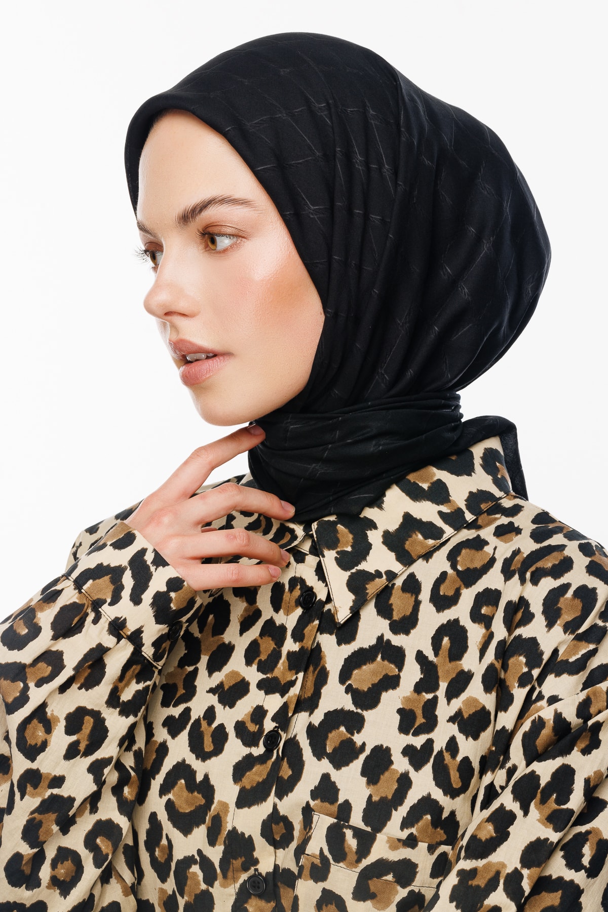 Bamboo Jacquard Scarf - Black