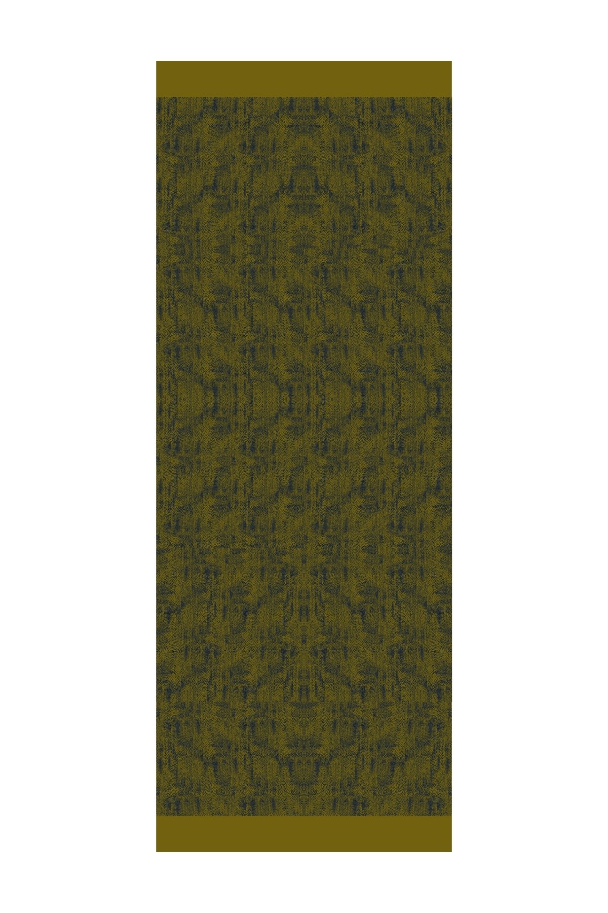 Marrakech Double Sided Shawl - Navy Blue-Oil Green