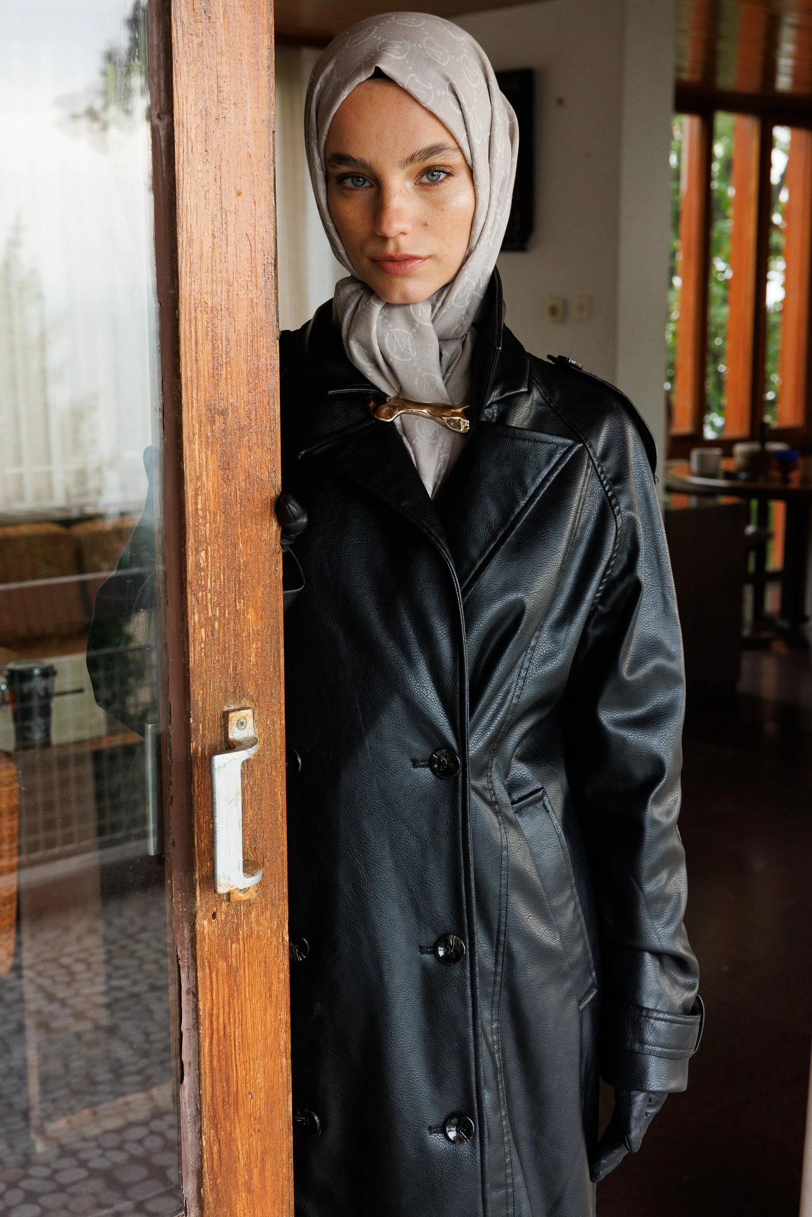 Wool Silk Shawl - Stone Color