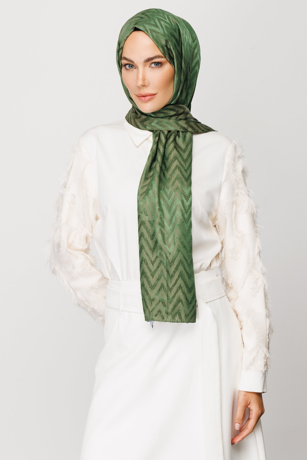 Gemustertes Glänzendes Jacquard Hijab