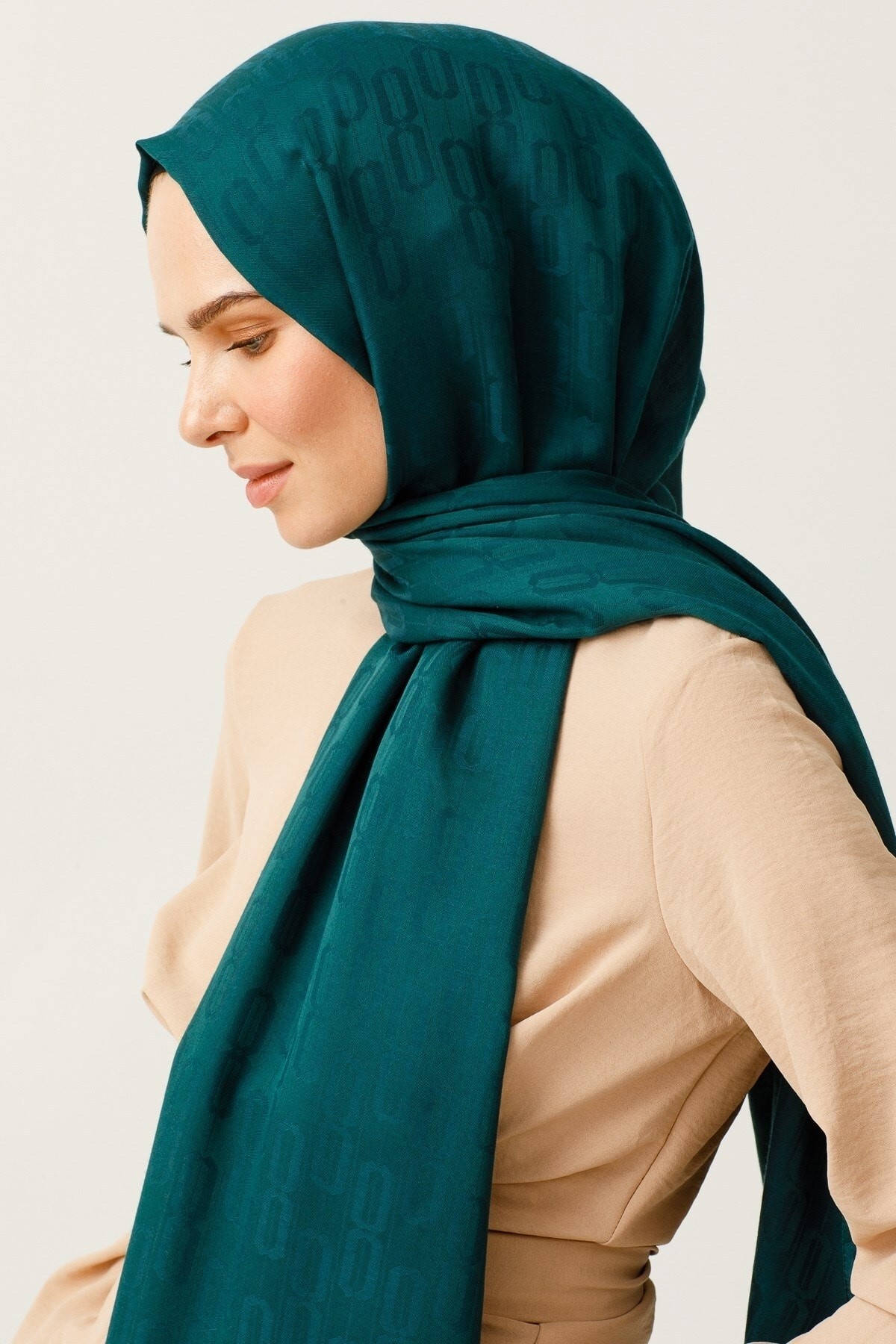 Gemustertes Baumwolle Jacquard Hijab