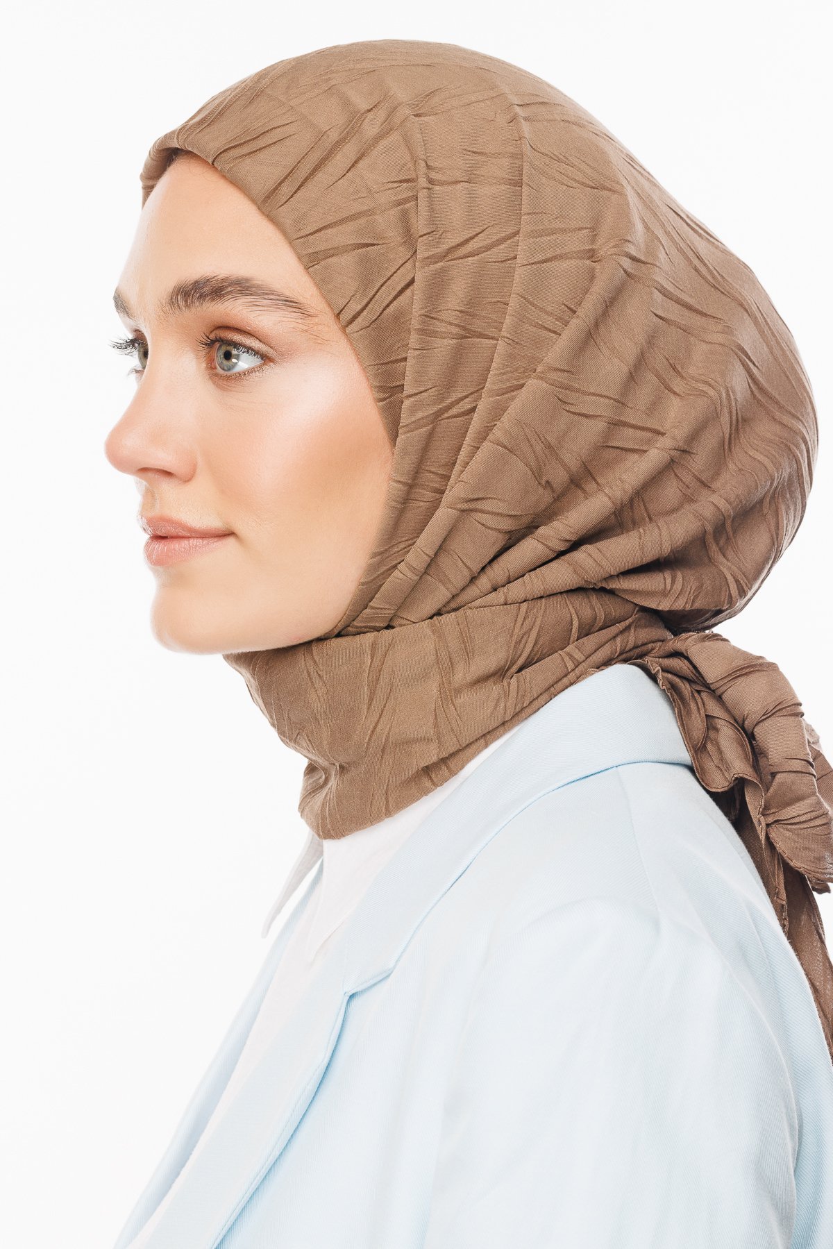 Pleated Bamboo Scarf - Tree Bark
