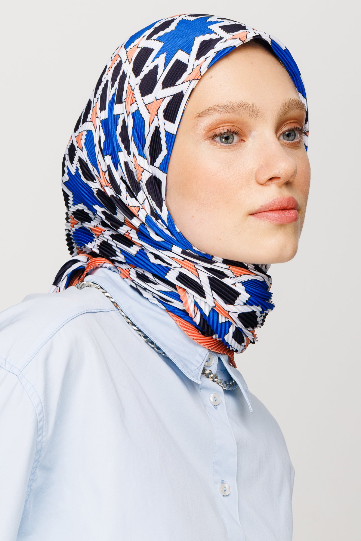 Şira Desen Pilise Eşarp - Siyah