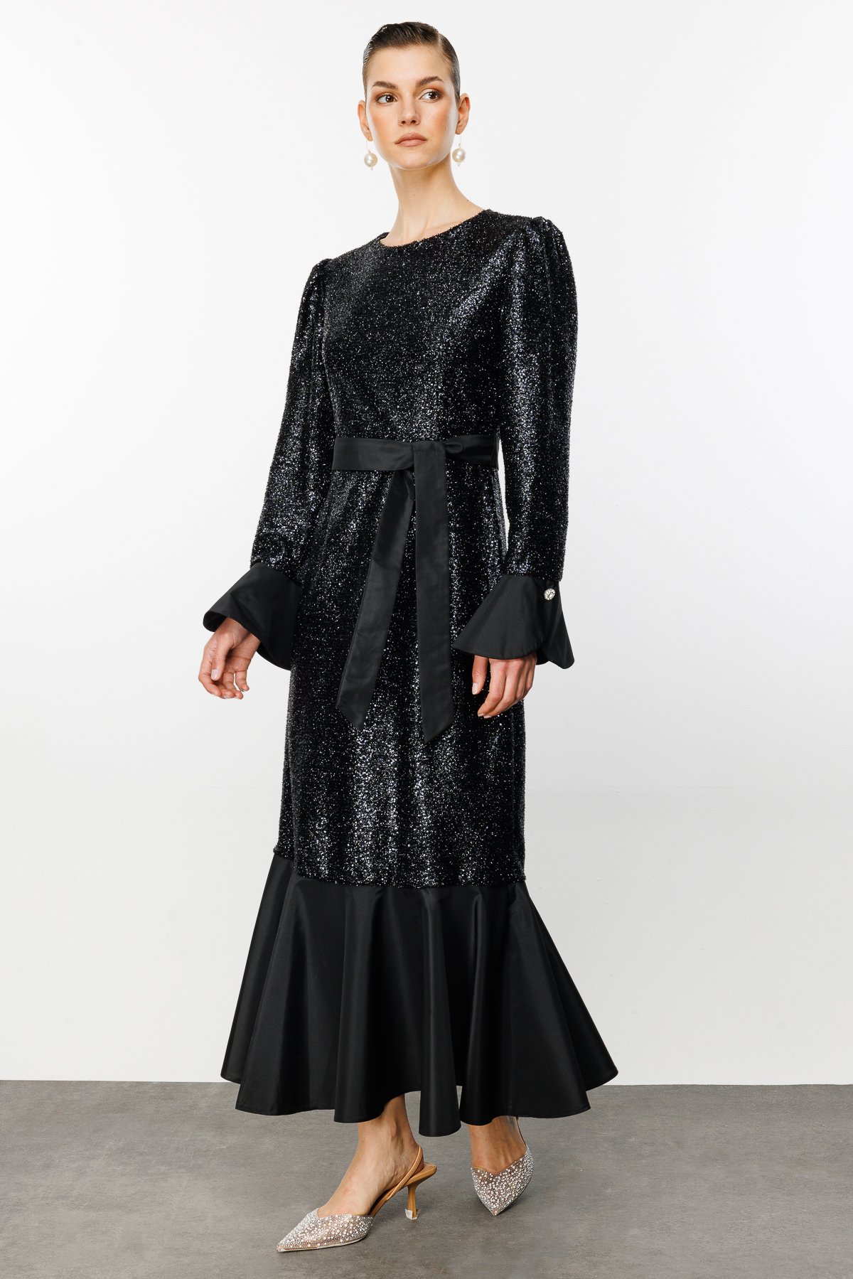 Stilva Shiny Dress - Black