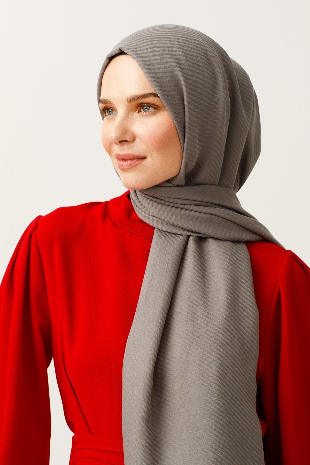 Striped Pattern Cotton Jacquard Hijab