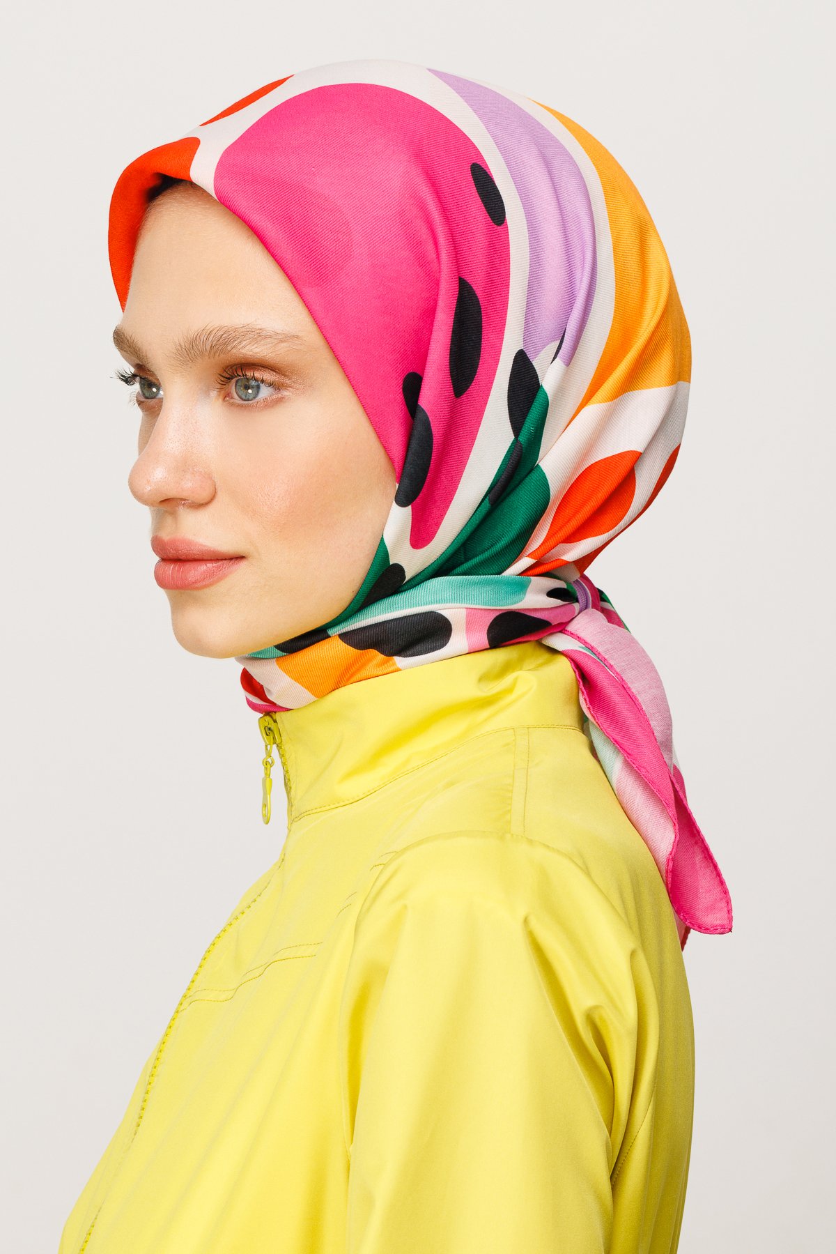 Bloom Pattern Digital Soft Scarf - Fuchsia