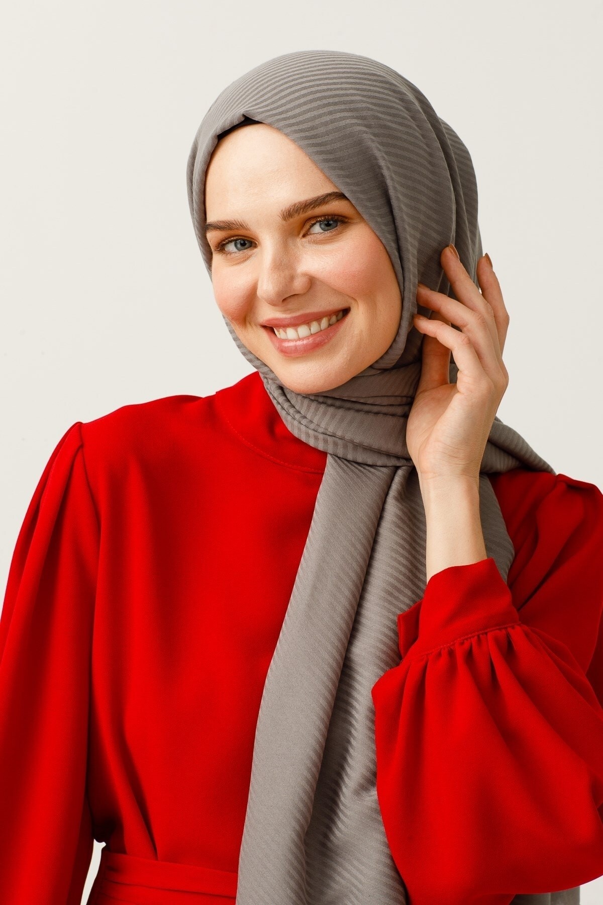 Striped Pattern Cotton Jacquard Hijab