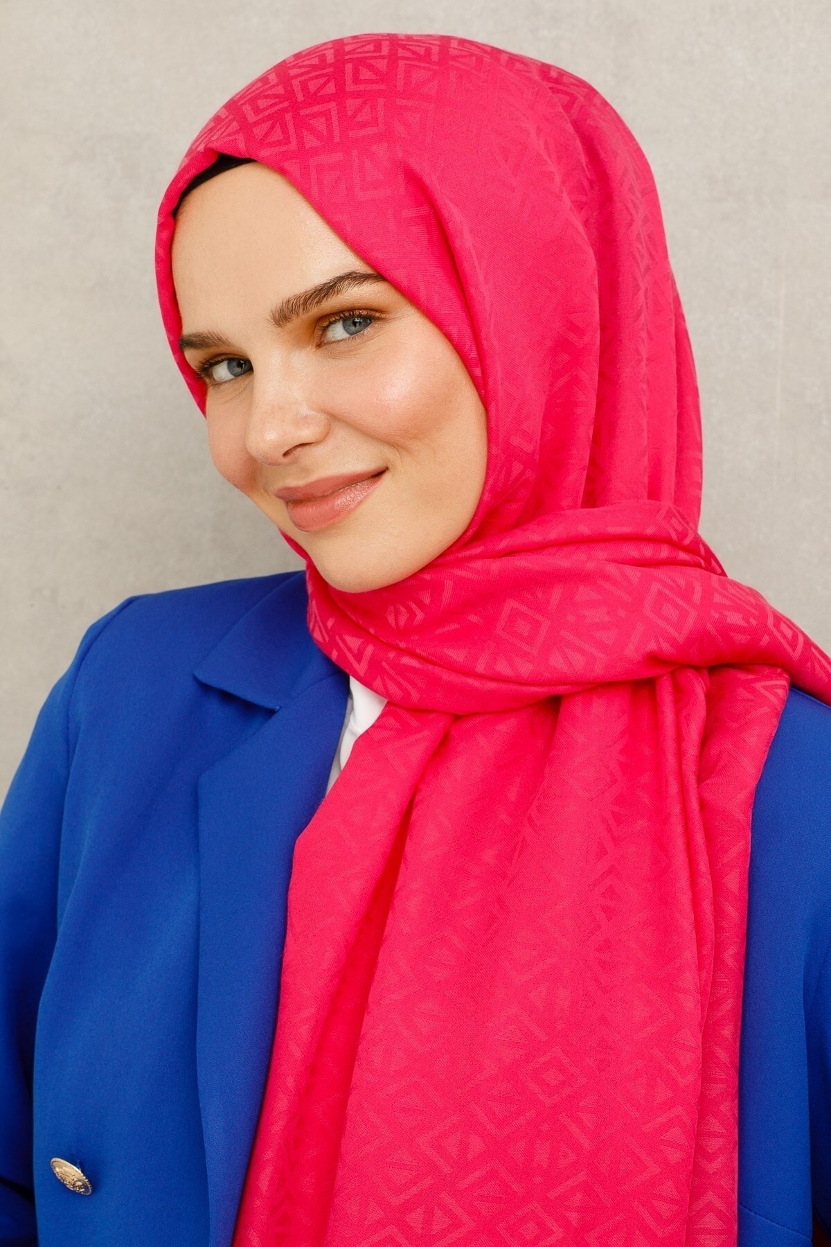 Gemustertes Baumwolle Jacquard Hijab