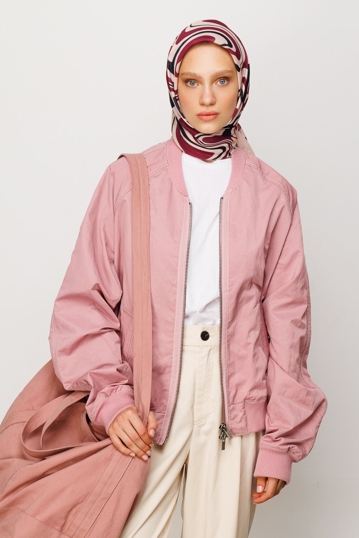 Mira Desen Dijital Soft Eşarp - Magenta
