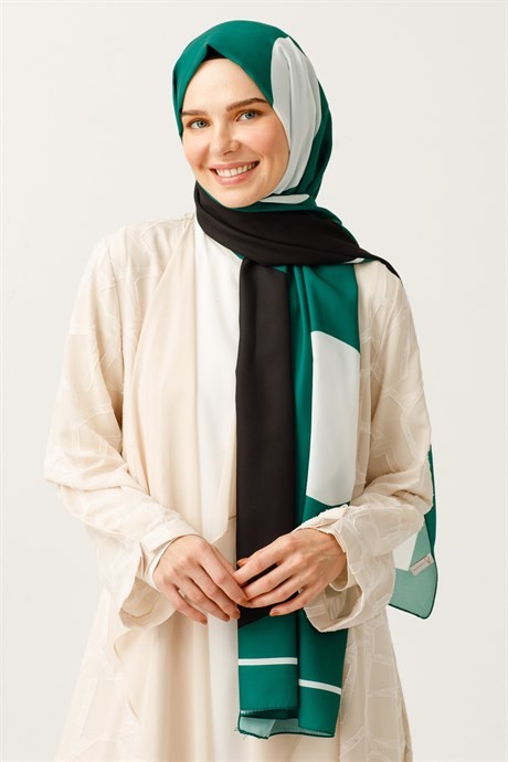 Gemusterter Krepp Hijab