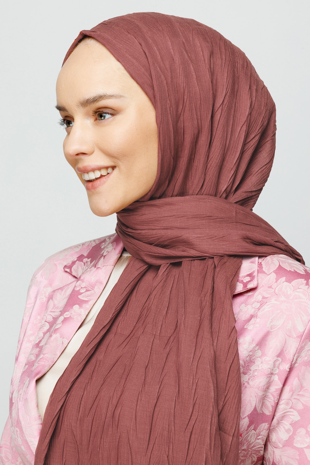 Pleated Bamboo Shawl - Onion Peel