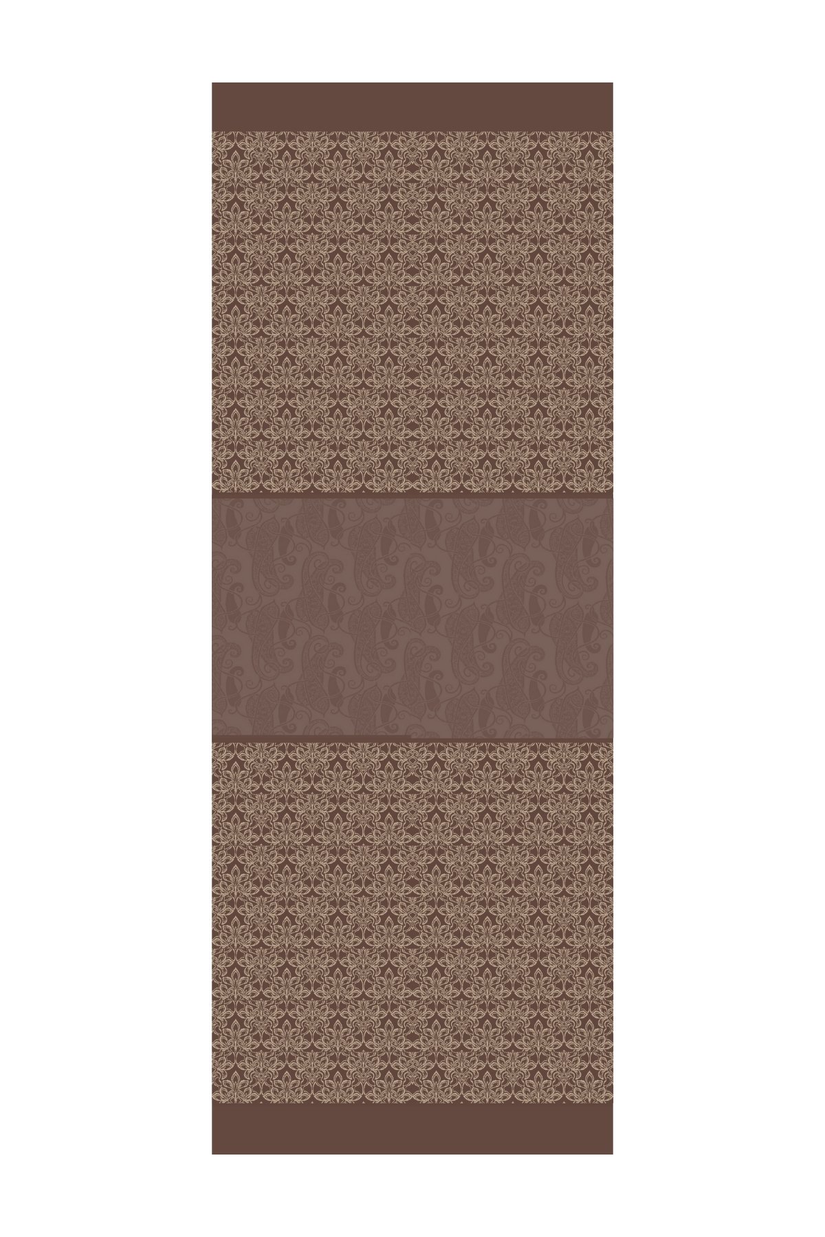Nora Pattern Double-Sided Shawl - Bitter Coffee-Beige